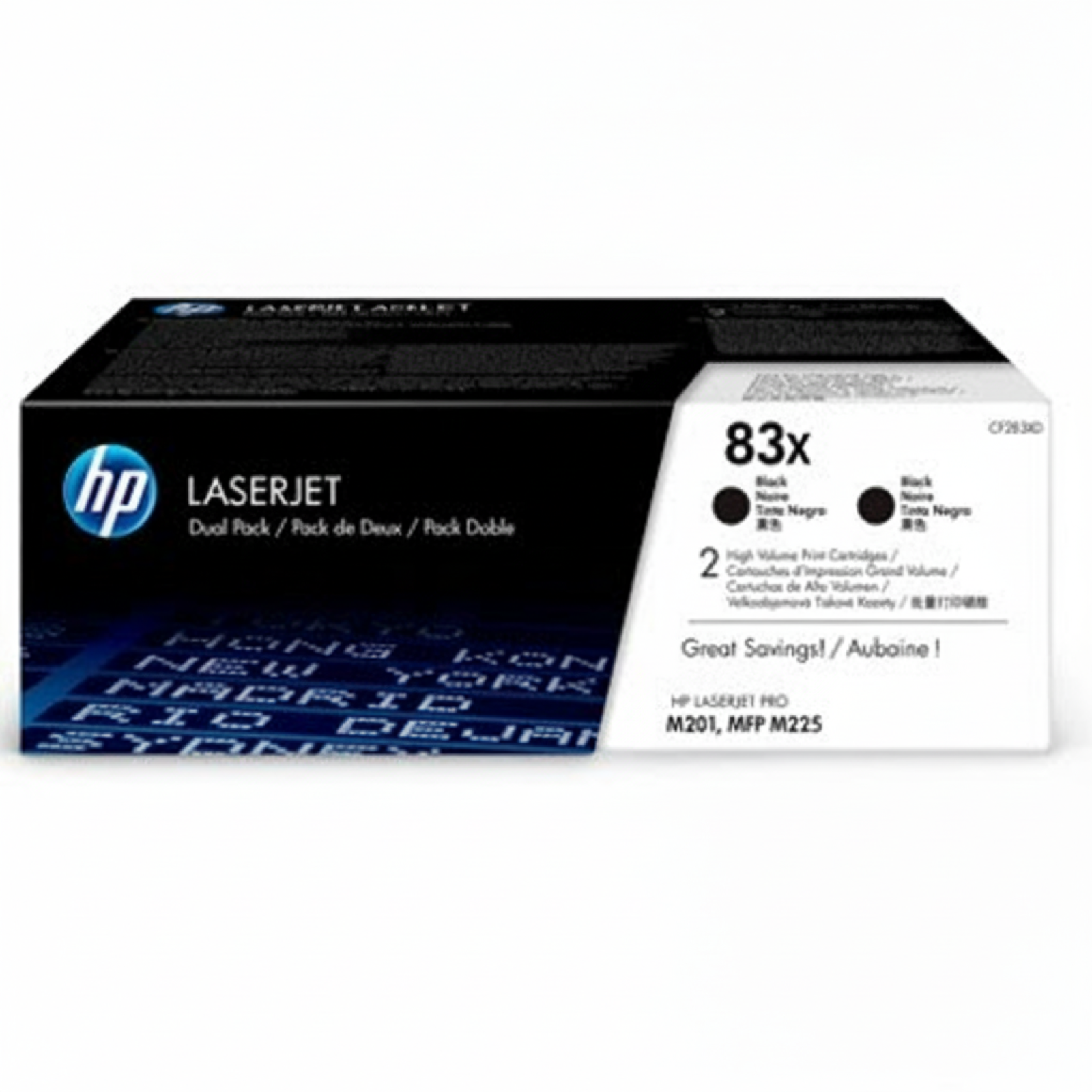 Original OEM Toners HP 83X (CF283XD) (Black) (2-pack)
