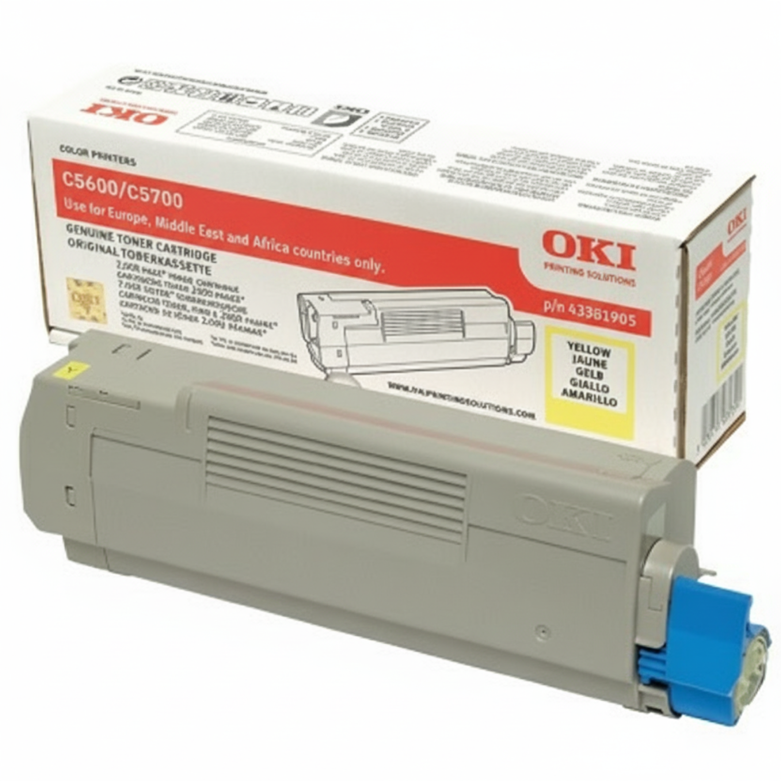 Original OEM Toner Oki C5600 5700 (43381905) (Yellow)