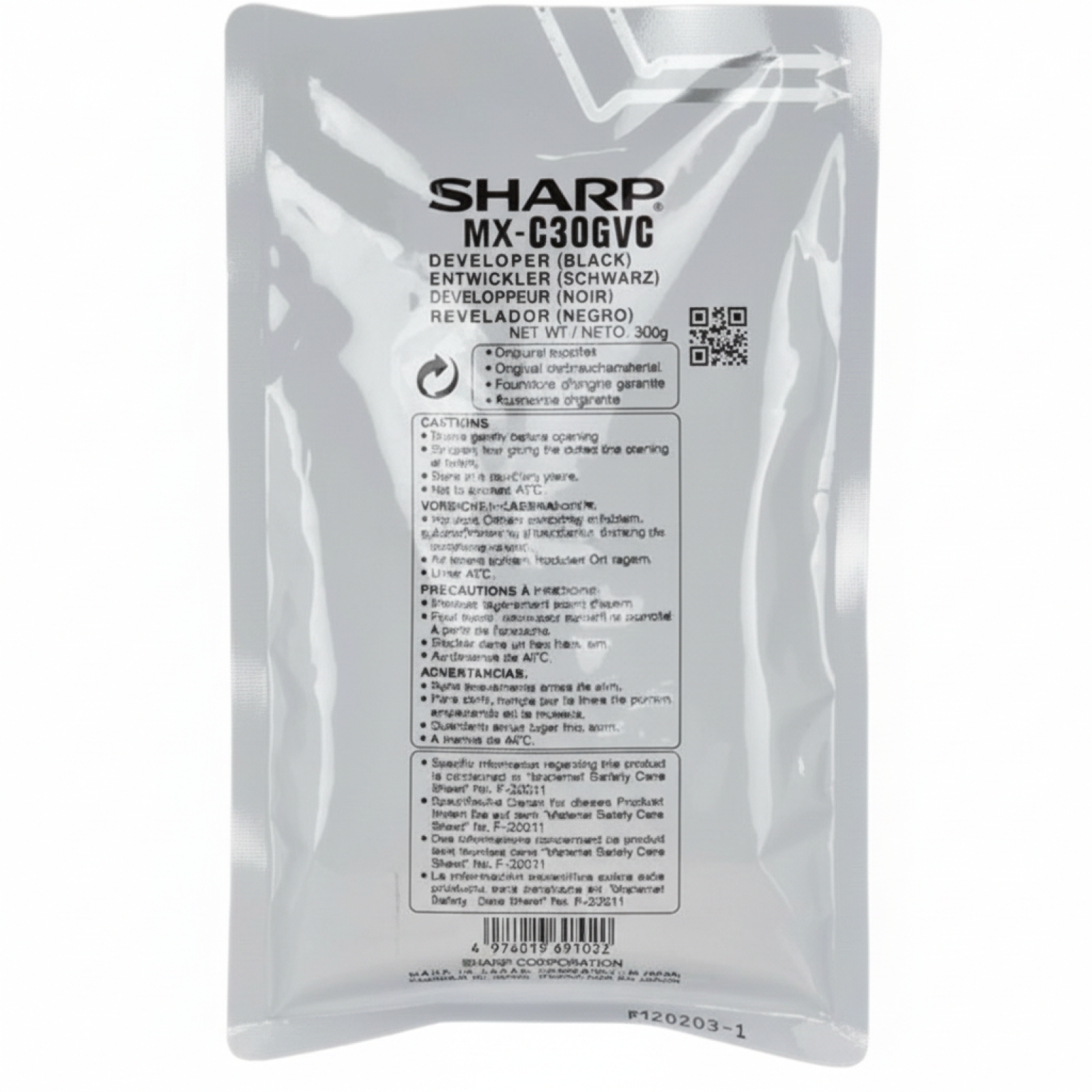 Original OEM Developer Sharp MX-C30GVC (MX-C30GVC) (Cyan)