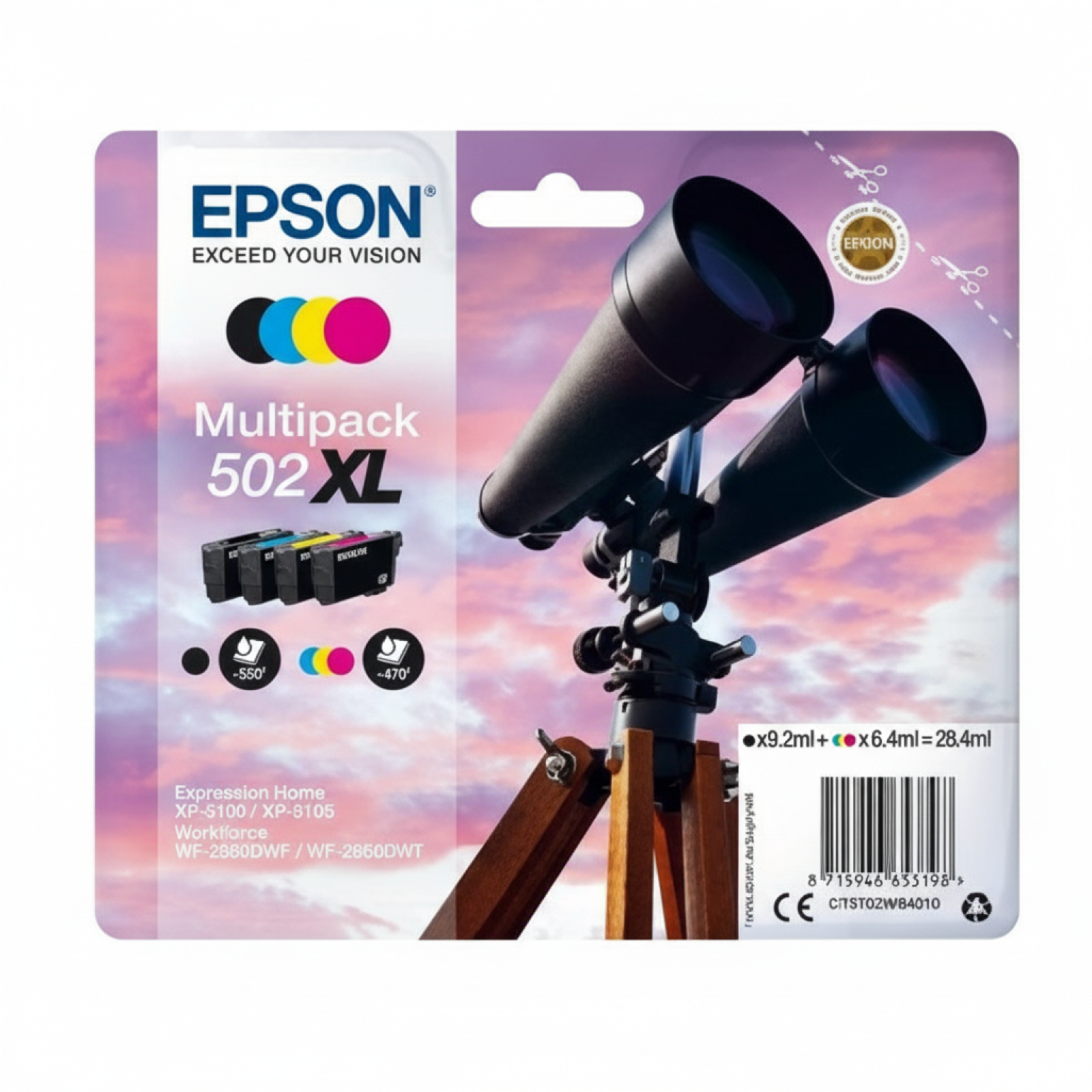Original OEM Ink Cartridges Epson 502 XL (C13T02W64010) (multi pack)