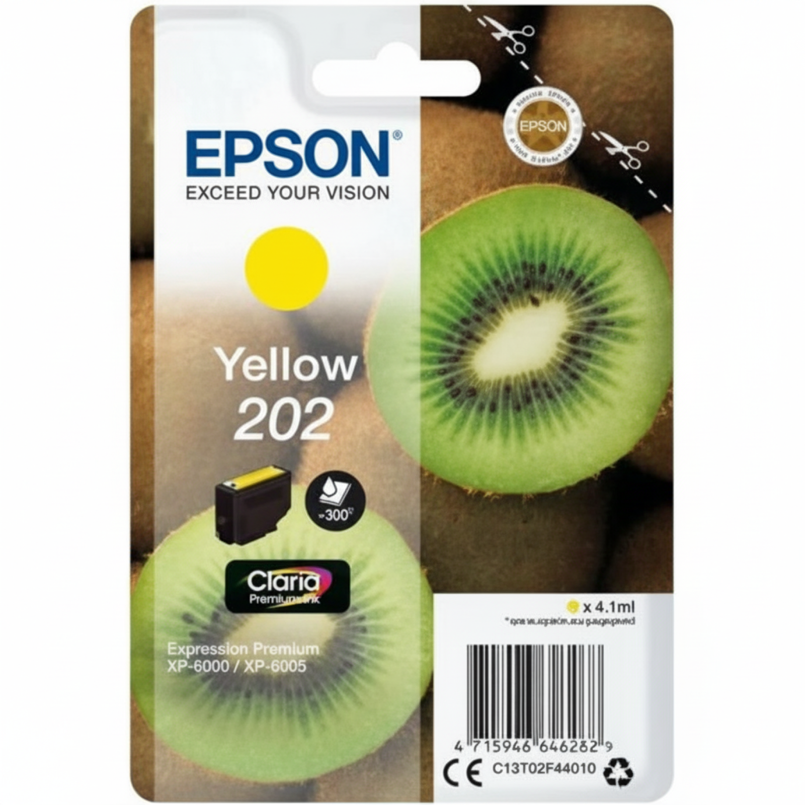 Original OEM Ink Cartridge Epson 202 (C13T02F44010) (Yellow)