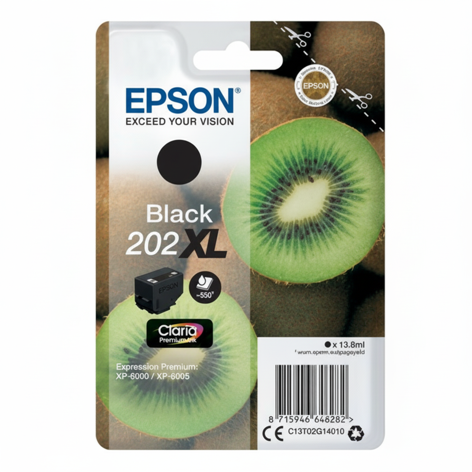 Original OEM Ink Cartridge Epson 202 XL (C13T02G14010) (Black)