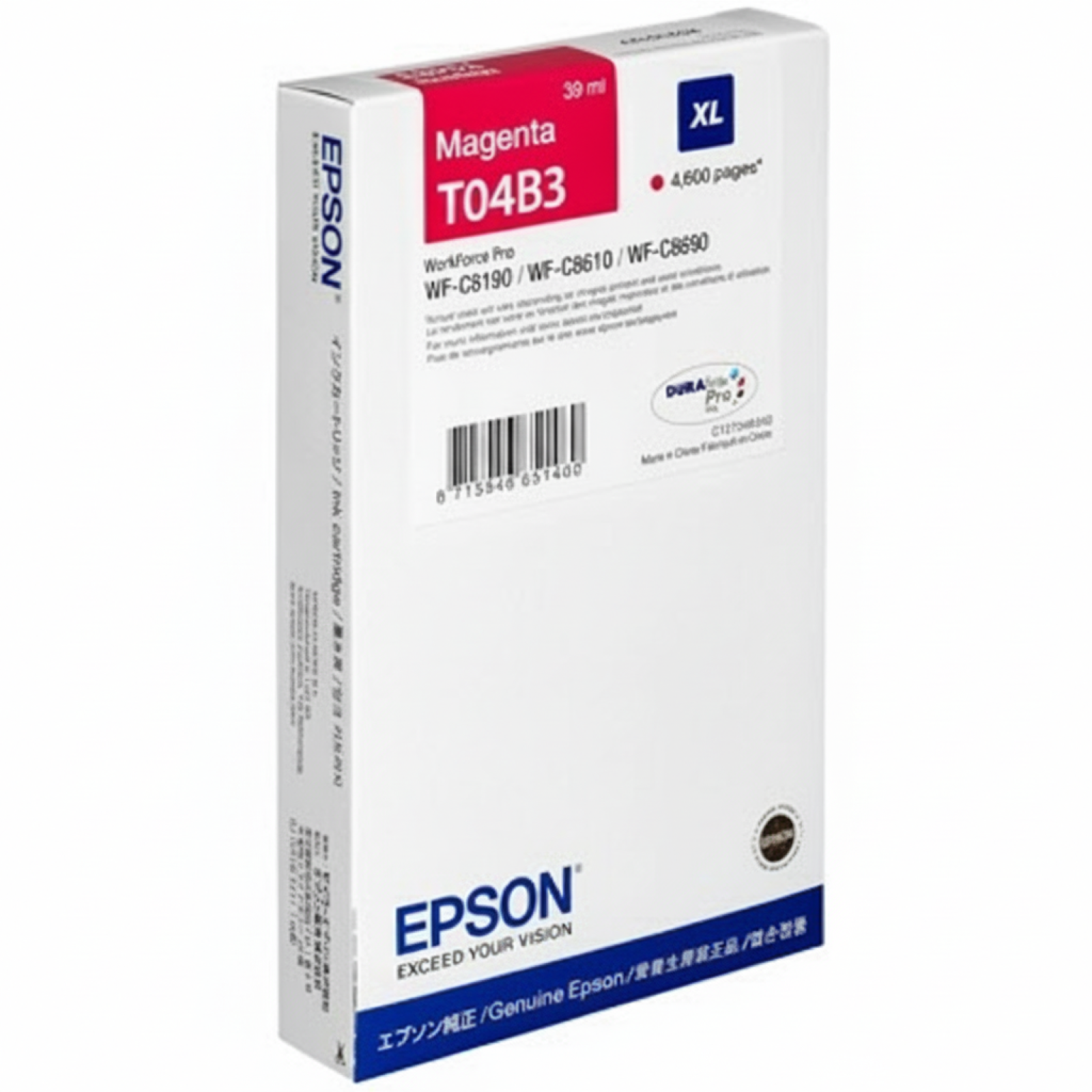 Original OEM Ink Cartridge Epson T04B3 XL (C13T04B340) (Magenta)