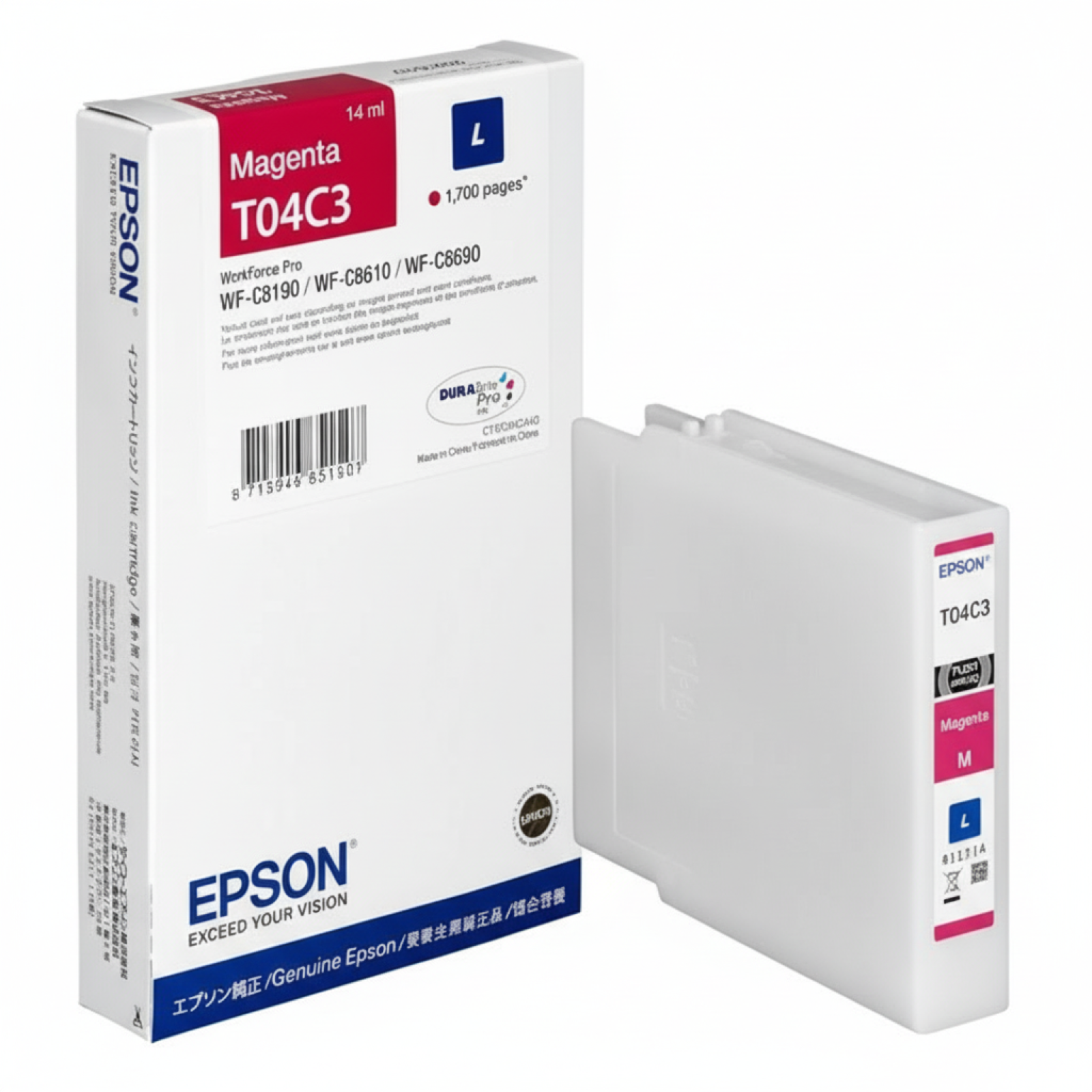 Original OEM Ink Cartridge Epson T04C3 L (C13T04C340) (Magenta)
