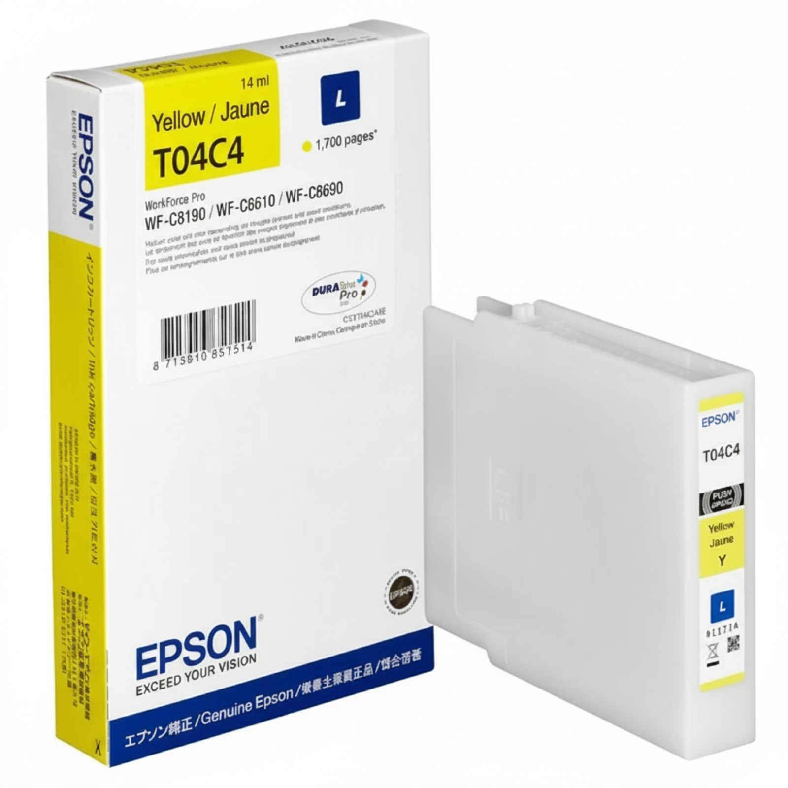 Original OEM Ink Cartridge Epson T04C4 L (C13T04C440) (Yellow)