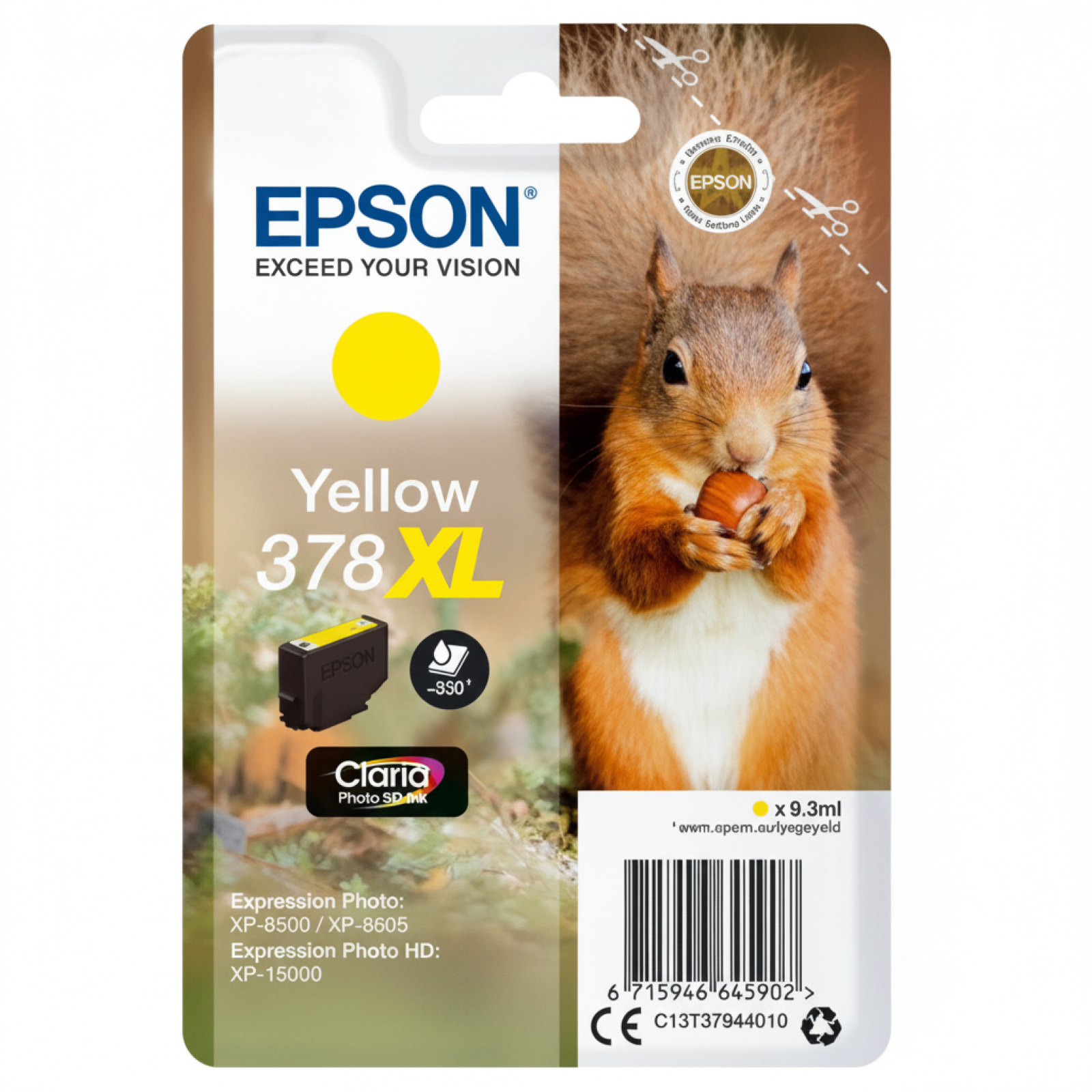 Original OEM Ink Cartridge Epson 378 XL (C13T37944010) (Yellow)