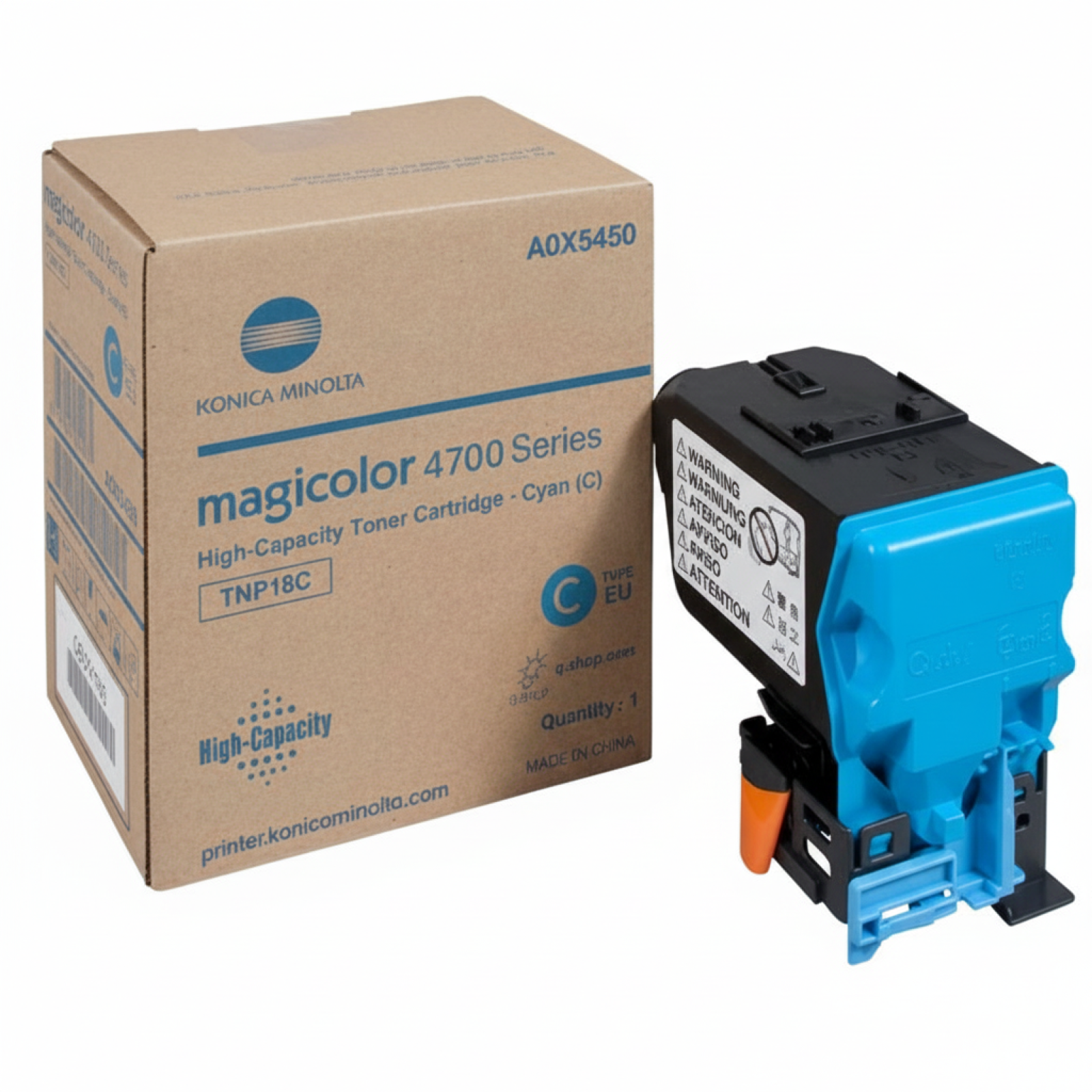 Original OEM Toner KM TNP-18C (A0X5450) (Cyan)