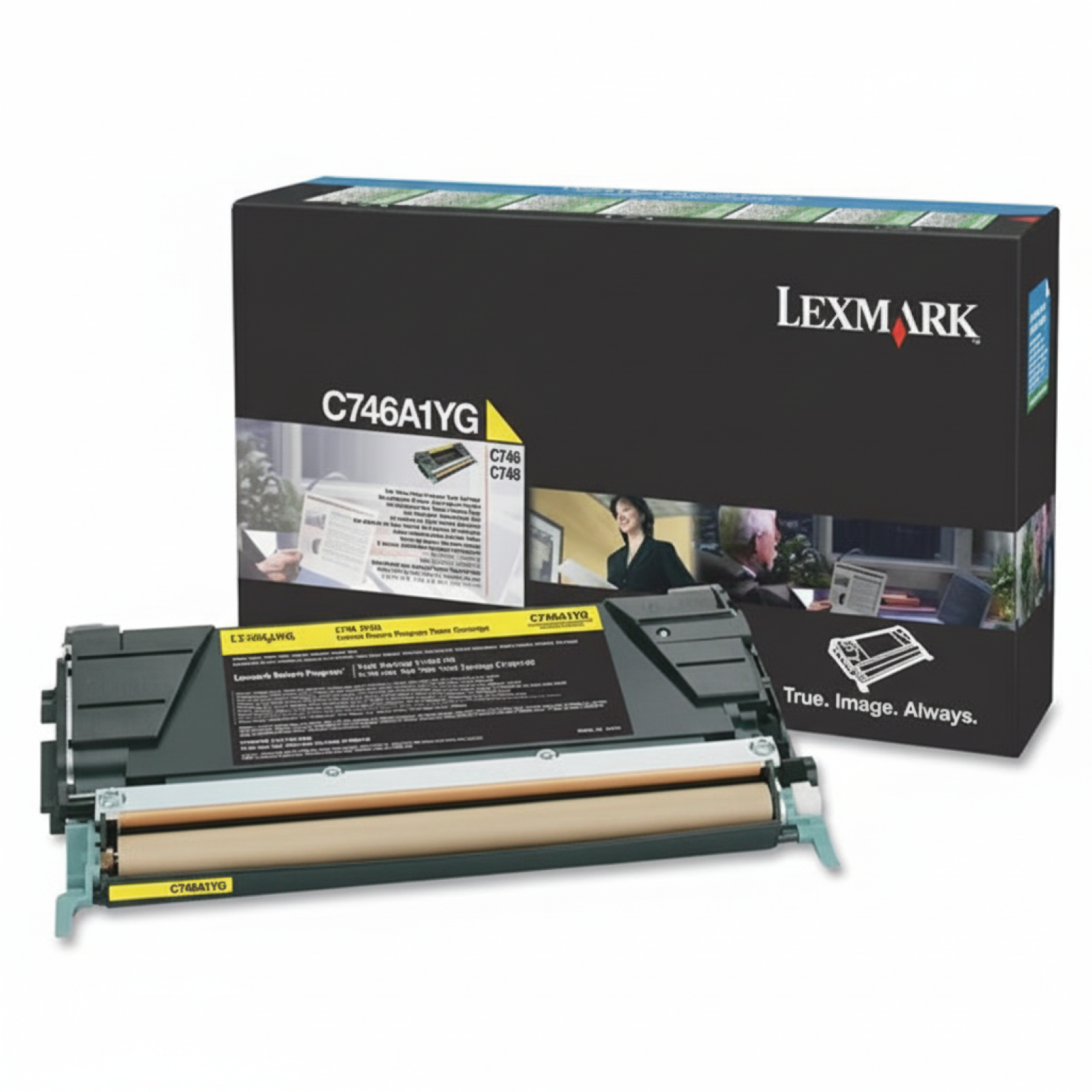 Original OEM Toner Lexmark C746A1YG (C746A1YG) (Yellow)