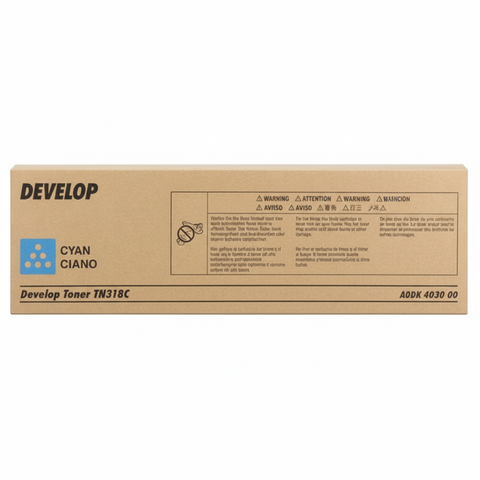 Original OEM Toner Develop TN-318C (A0DK4D3) (Cyan)