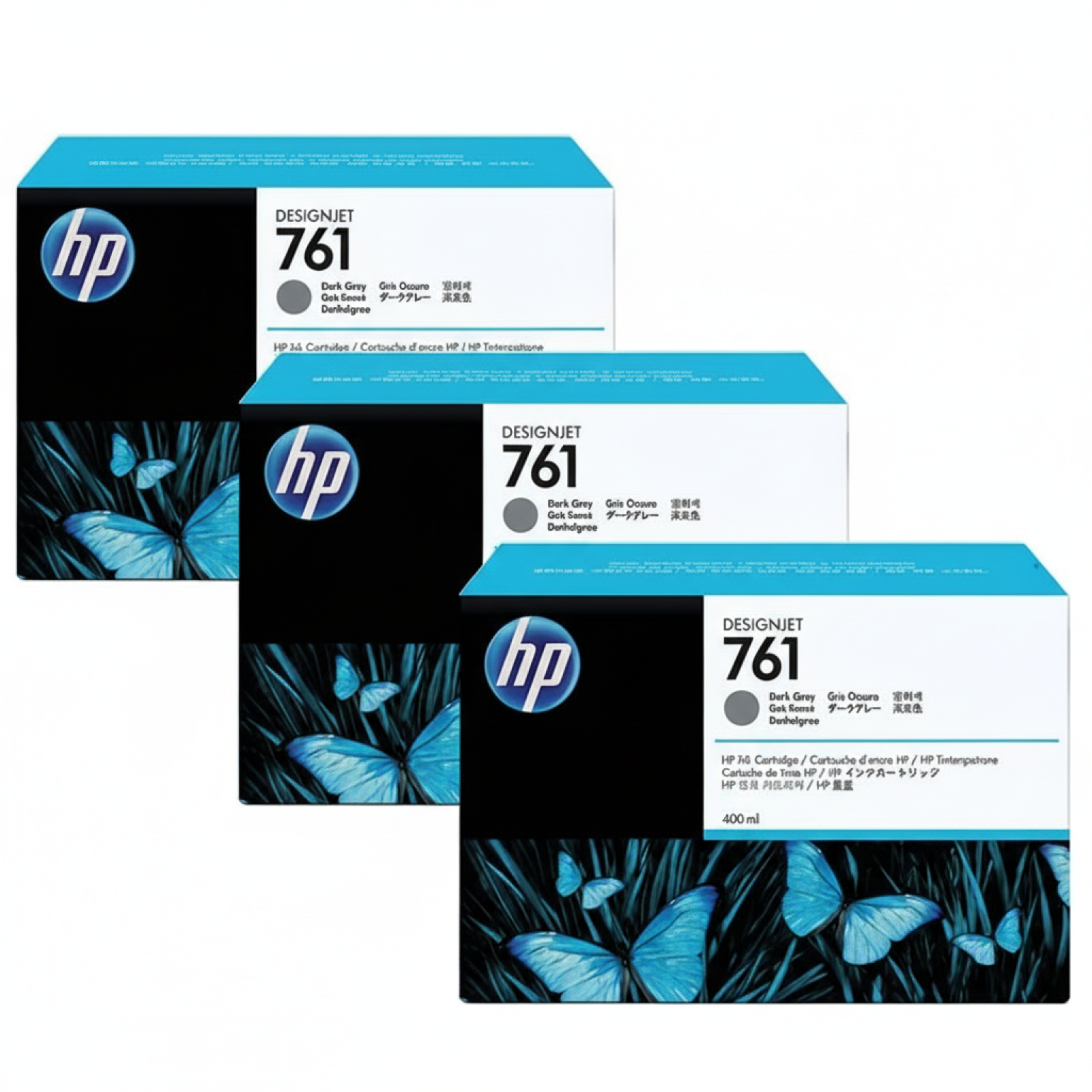Original OEM Ink Cartridges HP 761 (CR274A) (Dark gray) (3-pack)