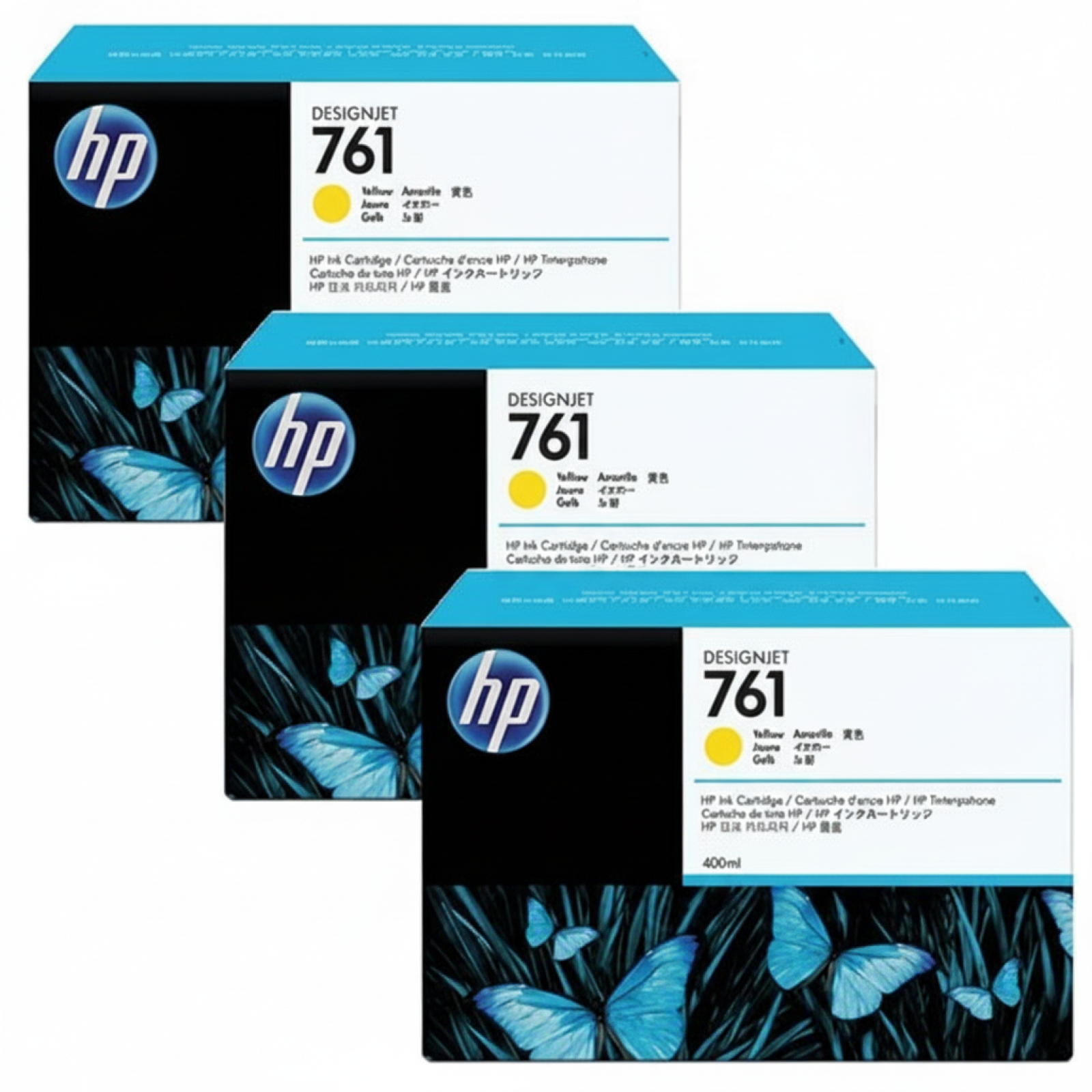 Original OEM Ink Cartridges HP 761 (CR270A) (Yellow) (3-pack)