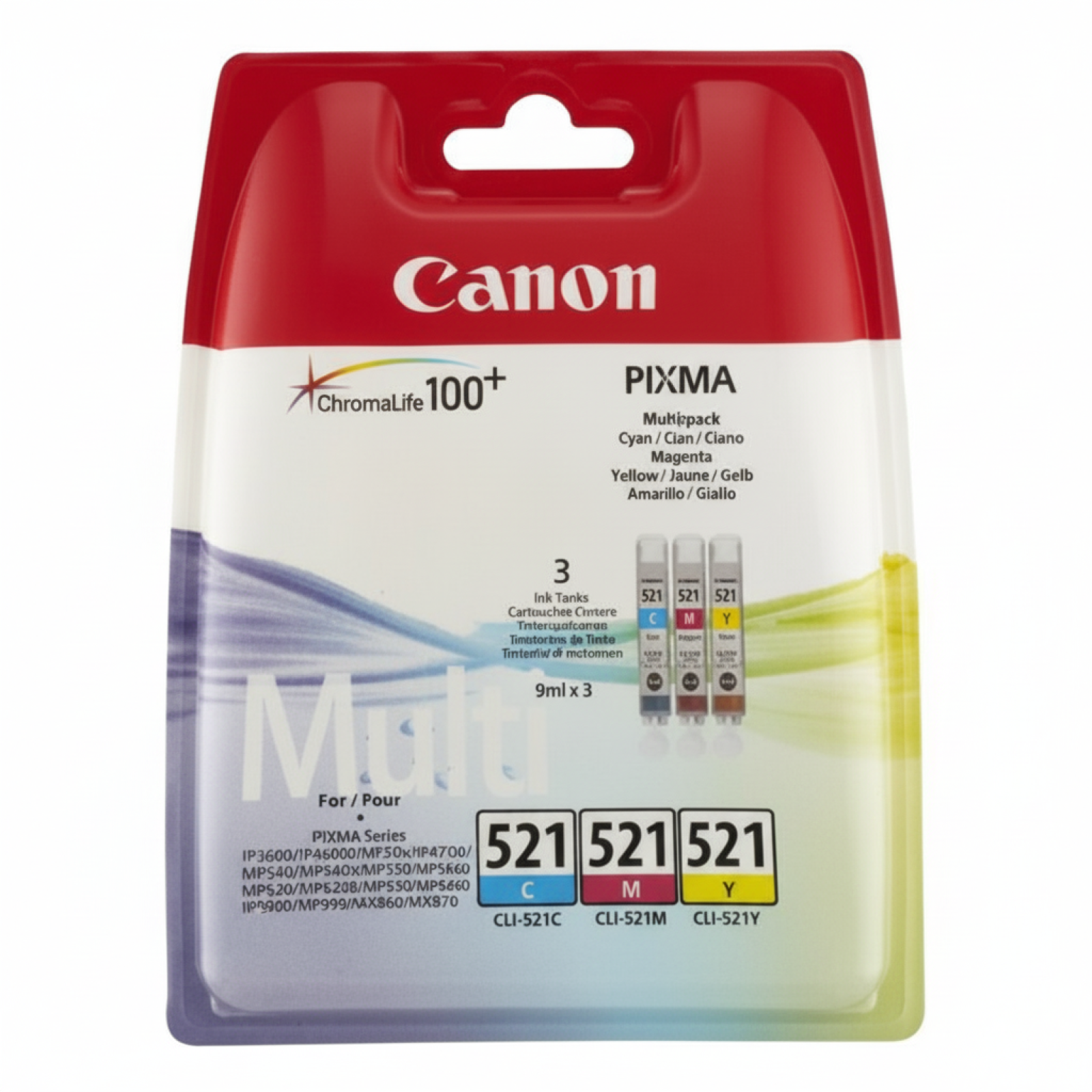 Original OEM Ink Cartridges Canon CLI-521 CMY (2934B010) (3-pack)