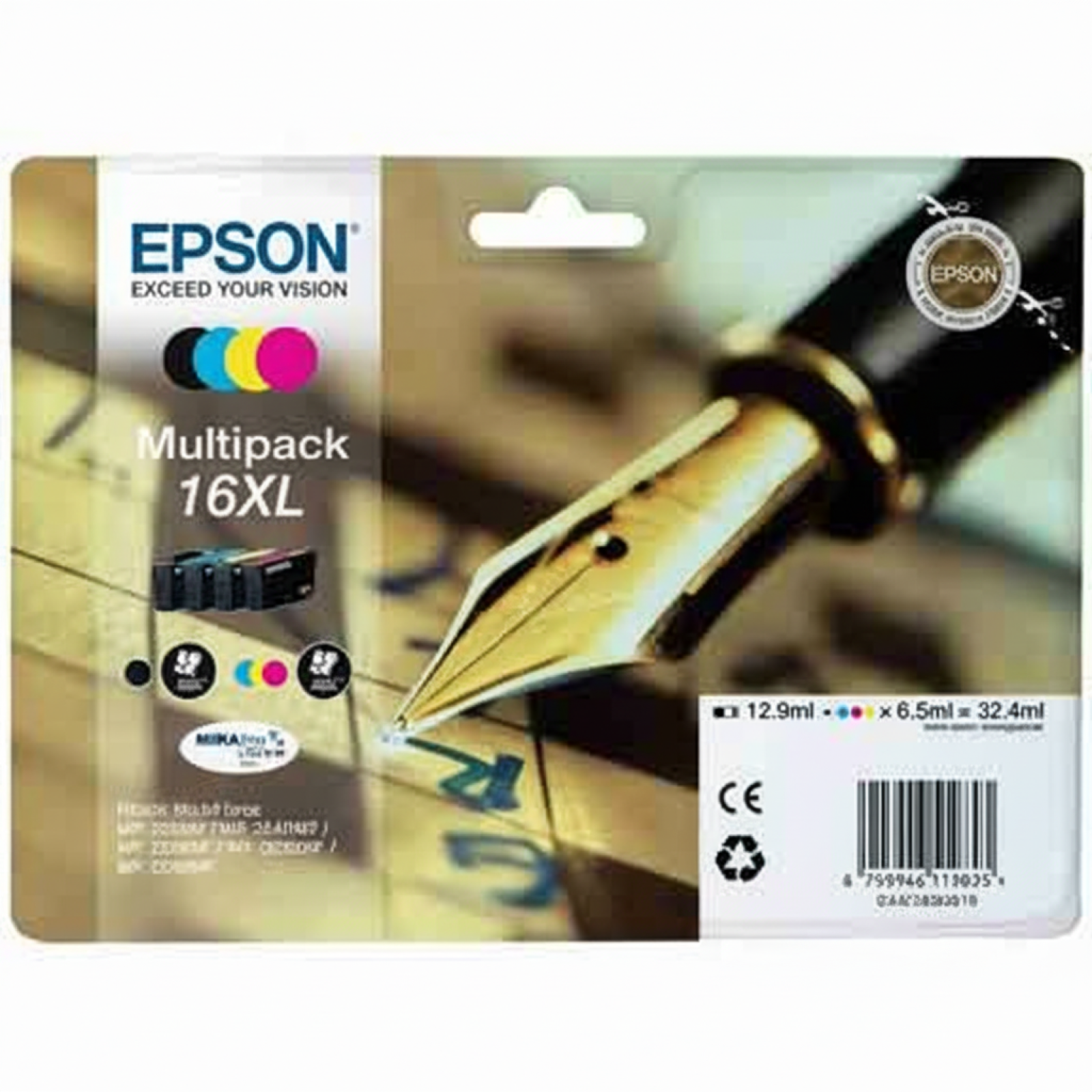 Original OEM Ink Cartridges Epson T1636 (16XL) (C13T16364010) (multi pack)