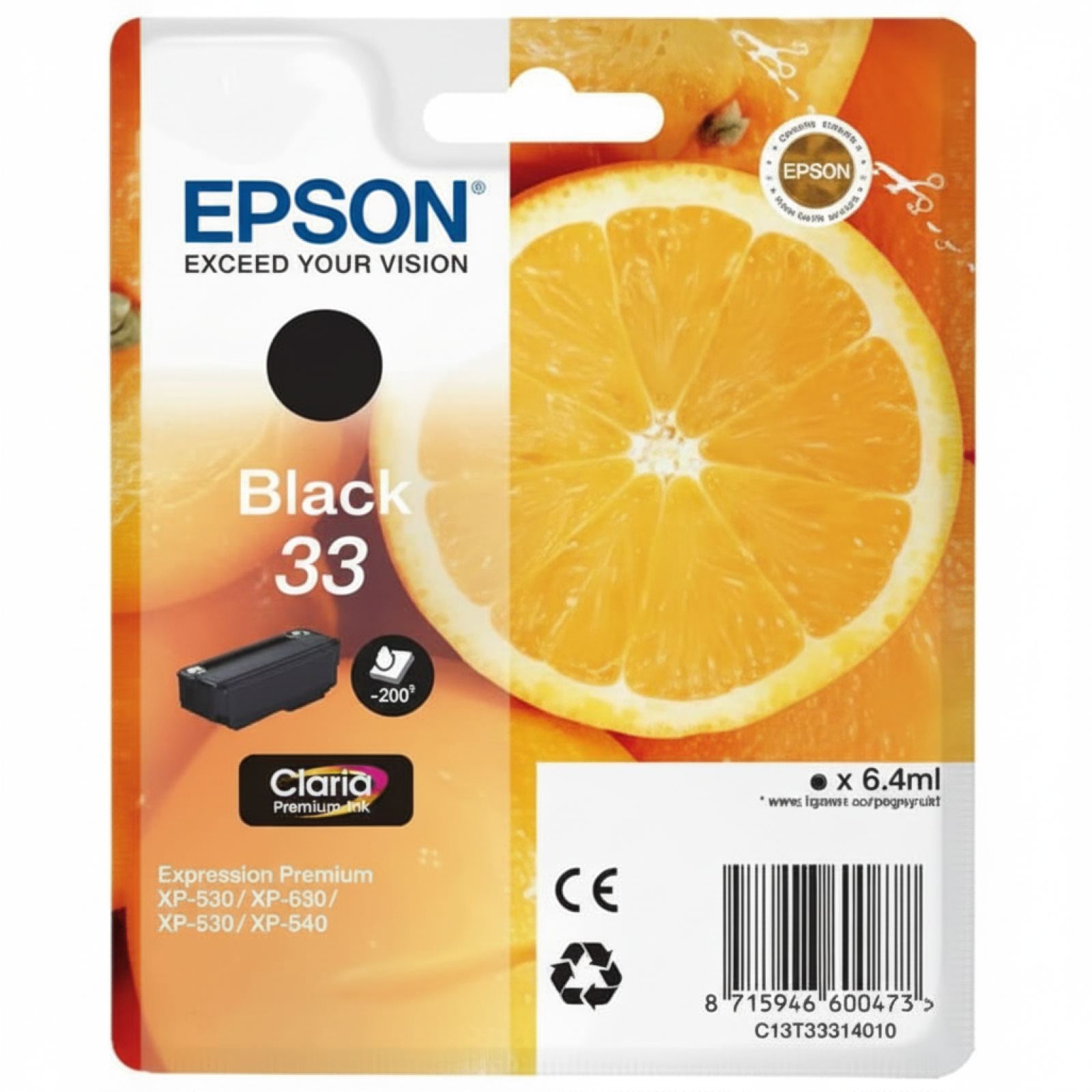 Original OEM Ink Cartridge Epson T3331 (C13T33314012) (Black)