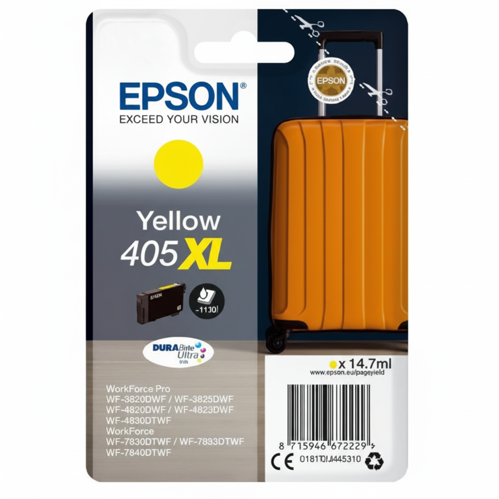 Original OEM Ink Cartridge Epson 405 XL (C13T05H44010) (Yellow)