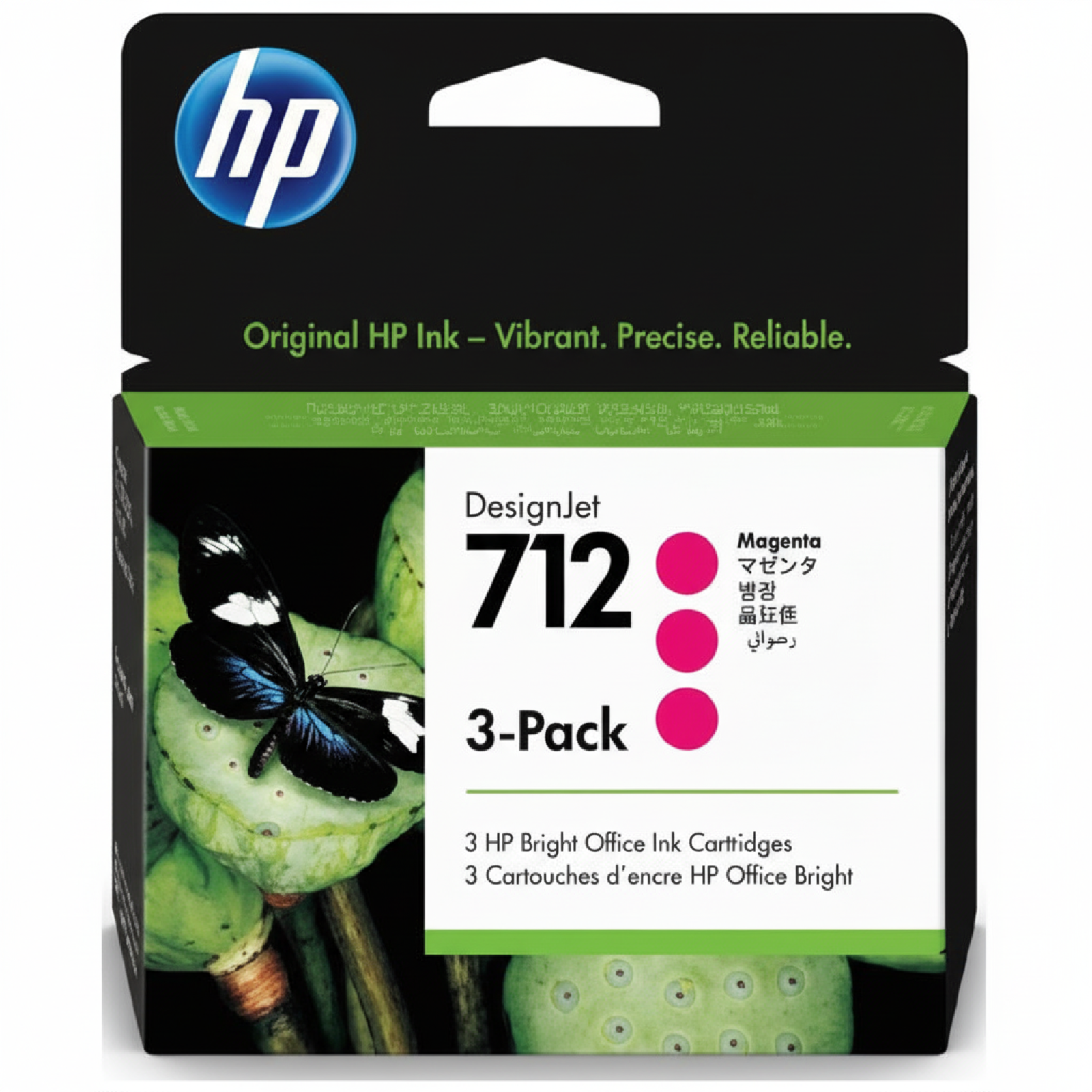 Original OEM Ink Cartridges HP 712 (3ED78A) (Magenta) (3-pack)