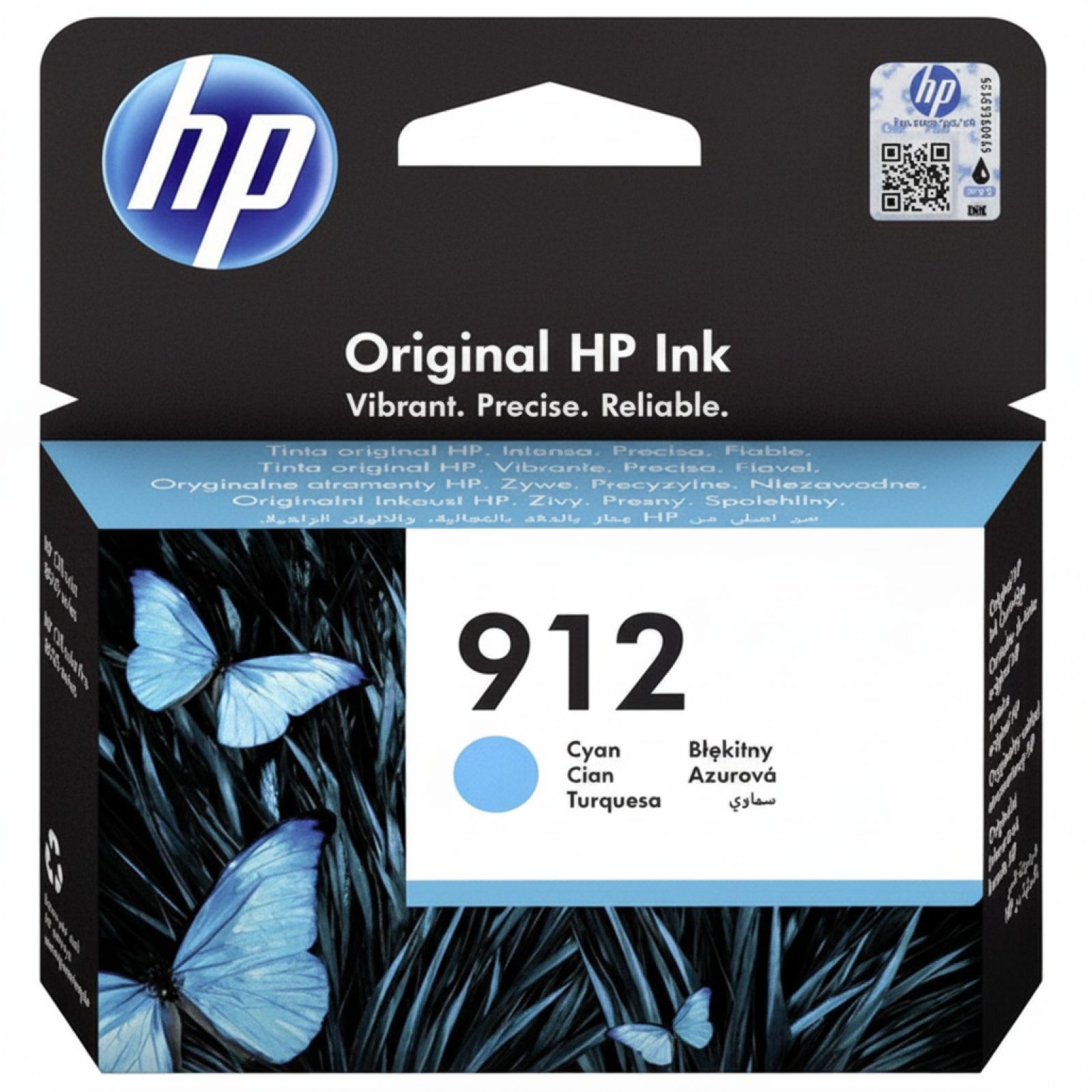 Original OEM Ink Cartridge HP 912 (3YL77AE) (Cyan)