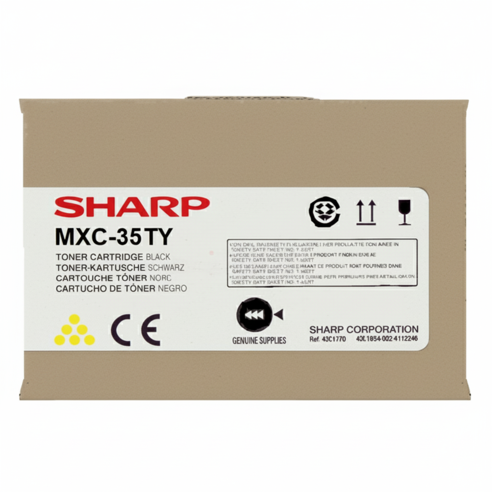 Original OEM Toner Sharp MX-C35TY (MXC35TY) (Yellow)