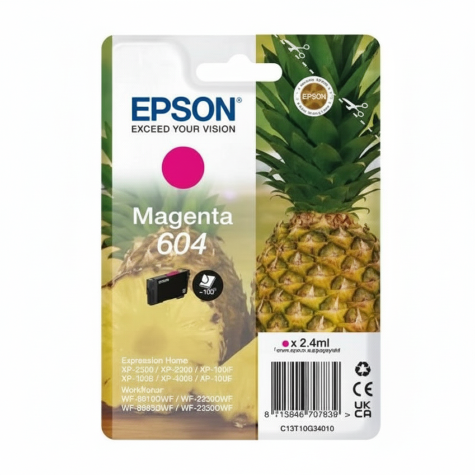 Original OEM Ink Cartridge Epson 604 (C13T10G34010) (Magenta)