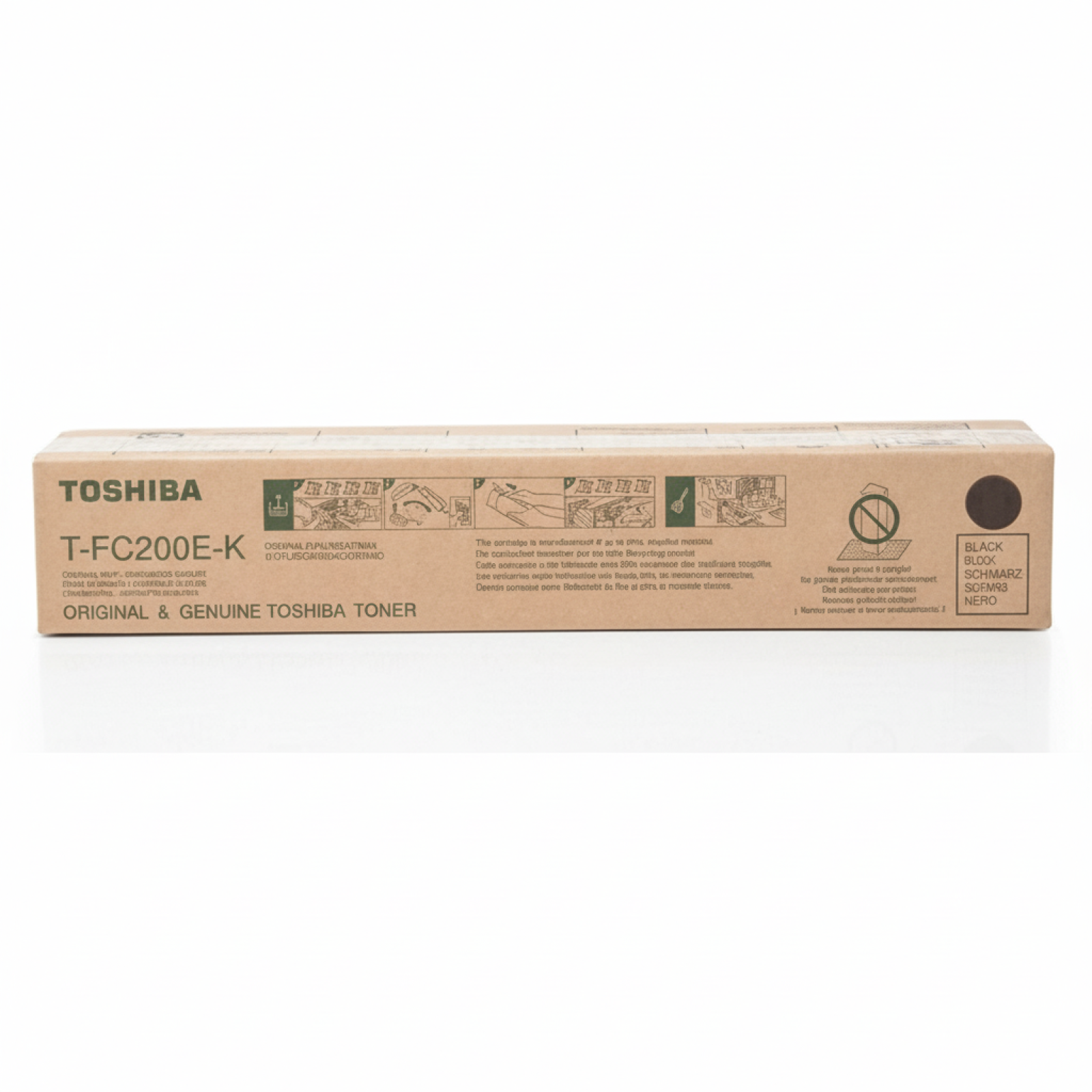 Original OEM Toner Toshiba T-FC200E-K (6AJ00000123, 6AJ00000196) (Black)