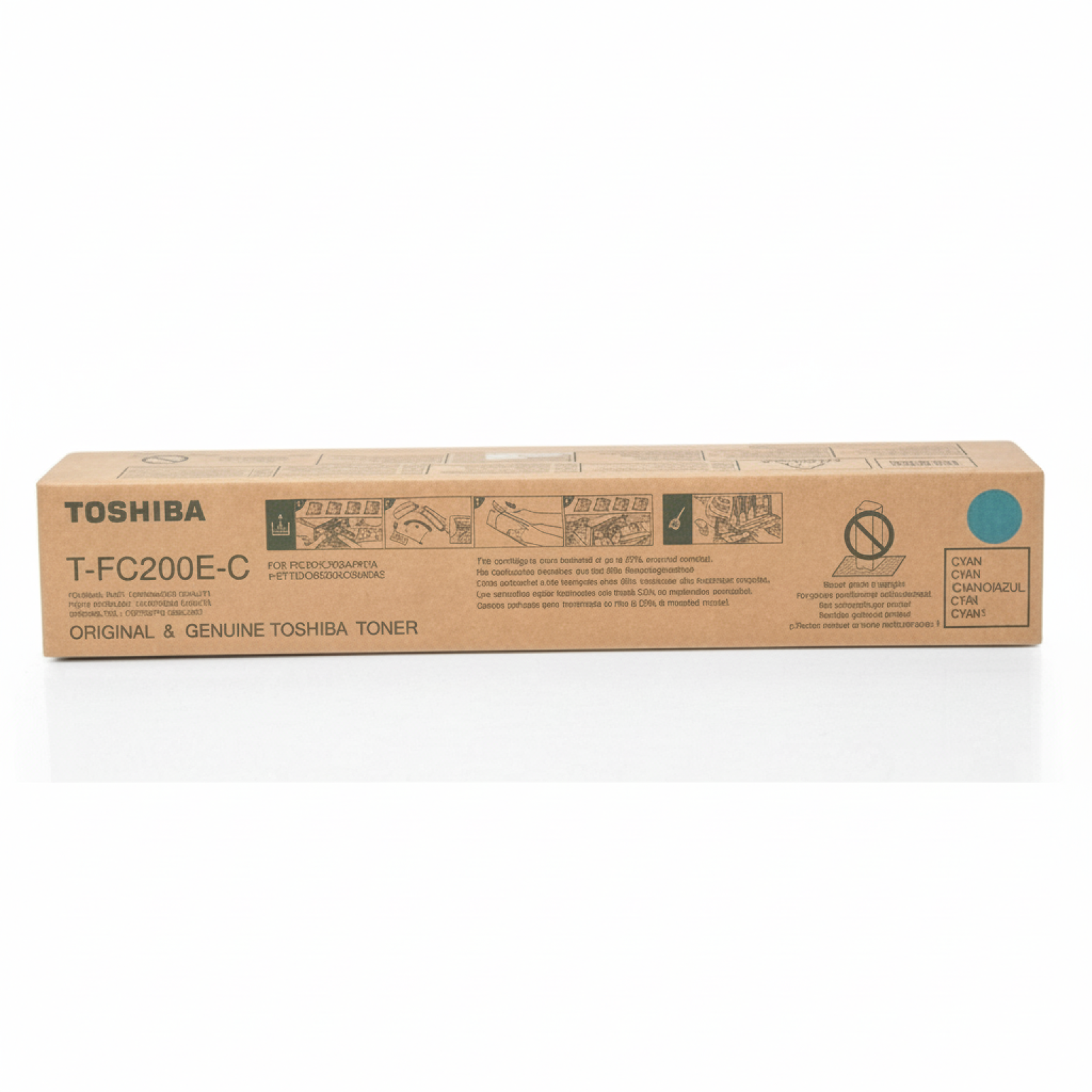 Original OEM Toner Toshiba T-FC200E-C (6AJ00000119, 6AJ00000195) (Cyan)