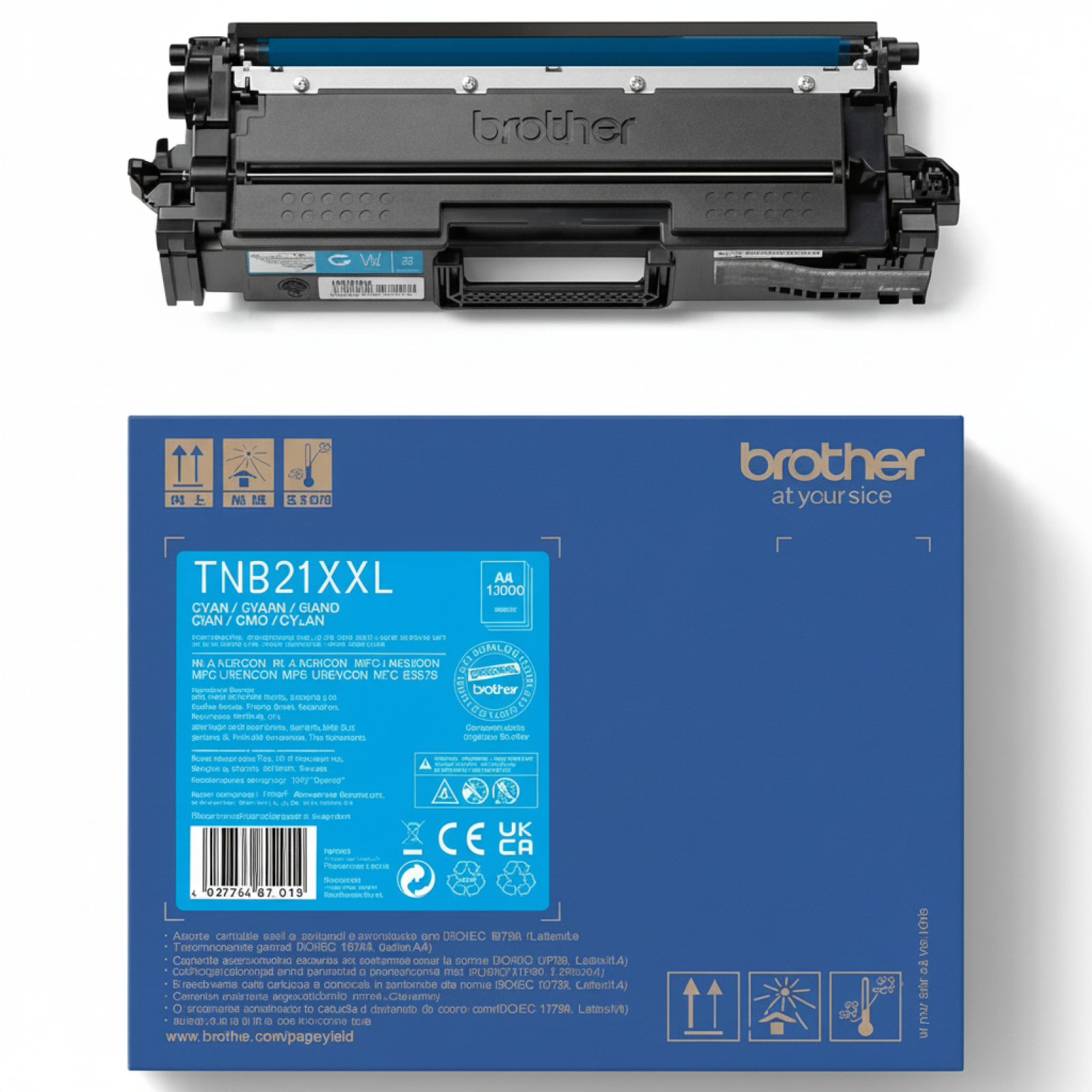 Original OEM Toner Brother TN-821XXLC (TN821XXLC) (Cyan)