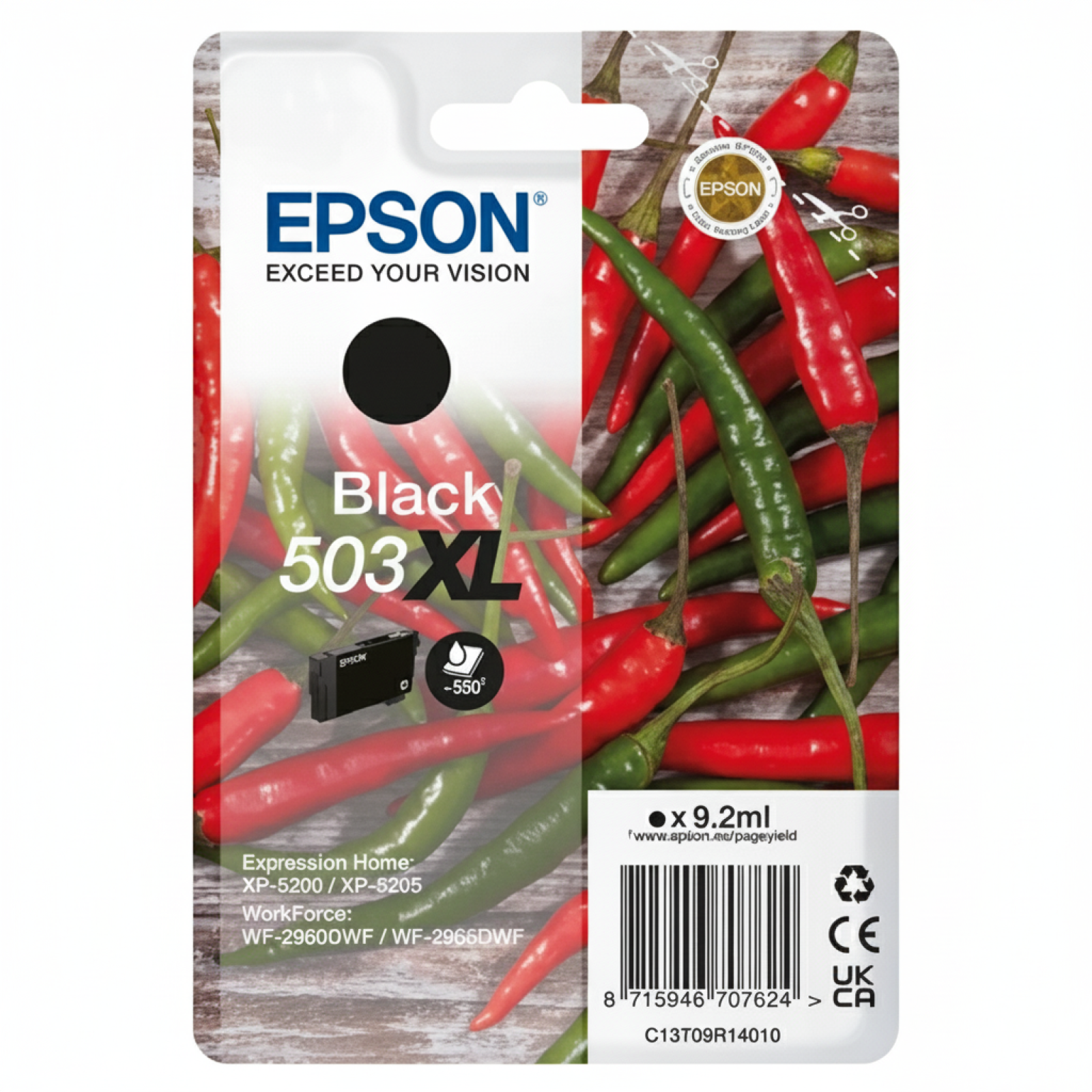 Original OEM Ink Cartridge Epson 503 XL (C13T09R14010) (Black)