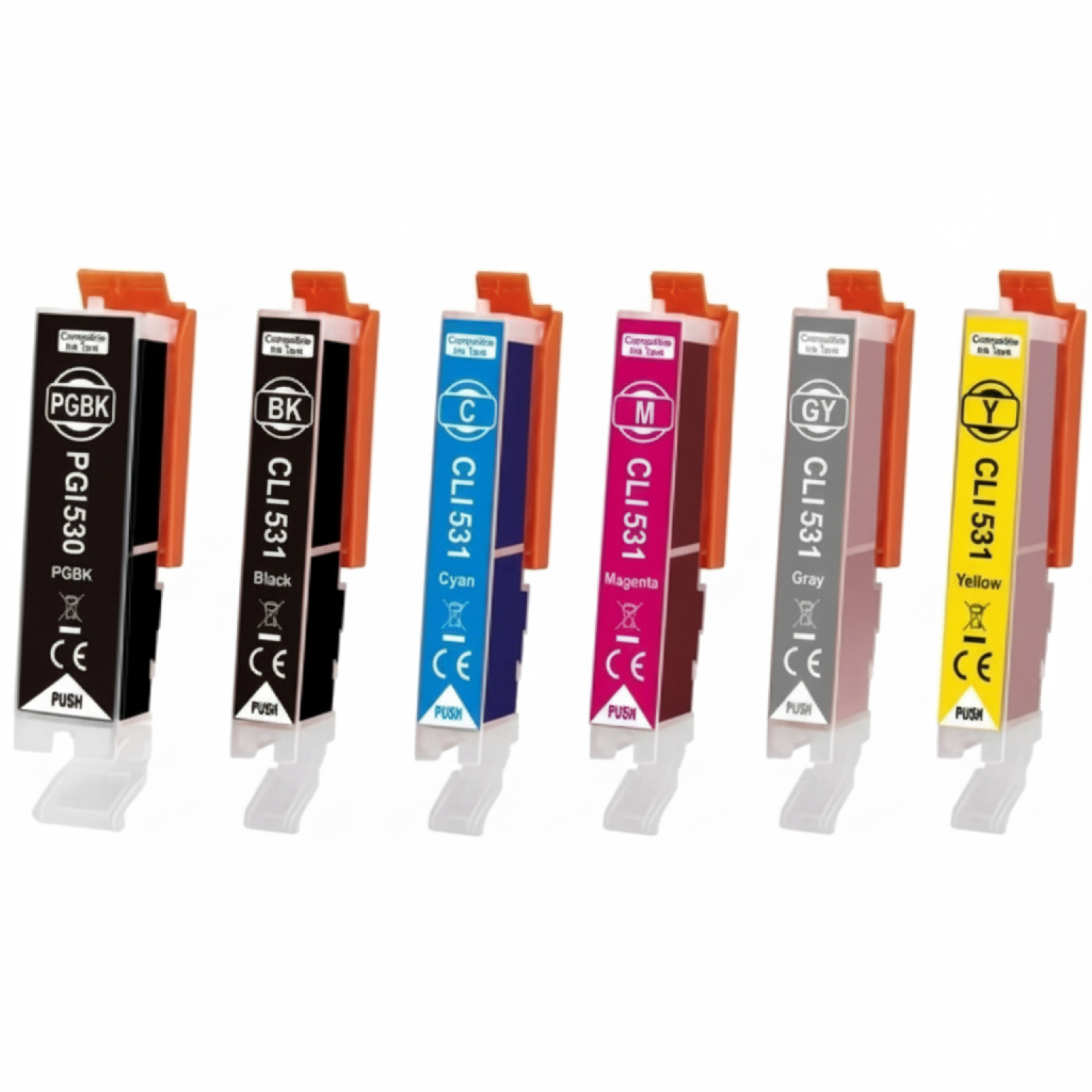 Compatible Ink Cartridges PGI-530 CLI-531 CMYK for Canon (DT-AC-530 K) (multi pack)