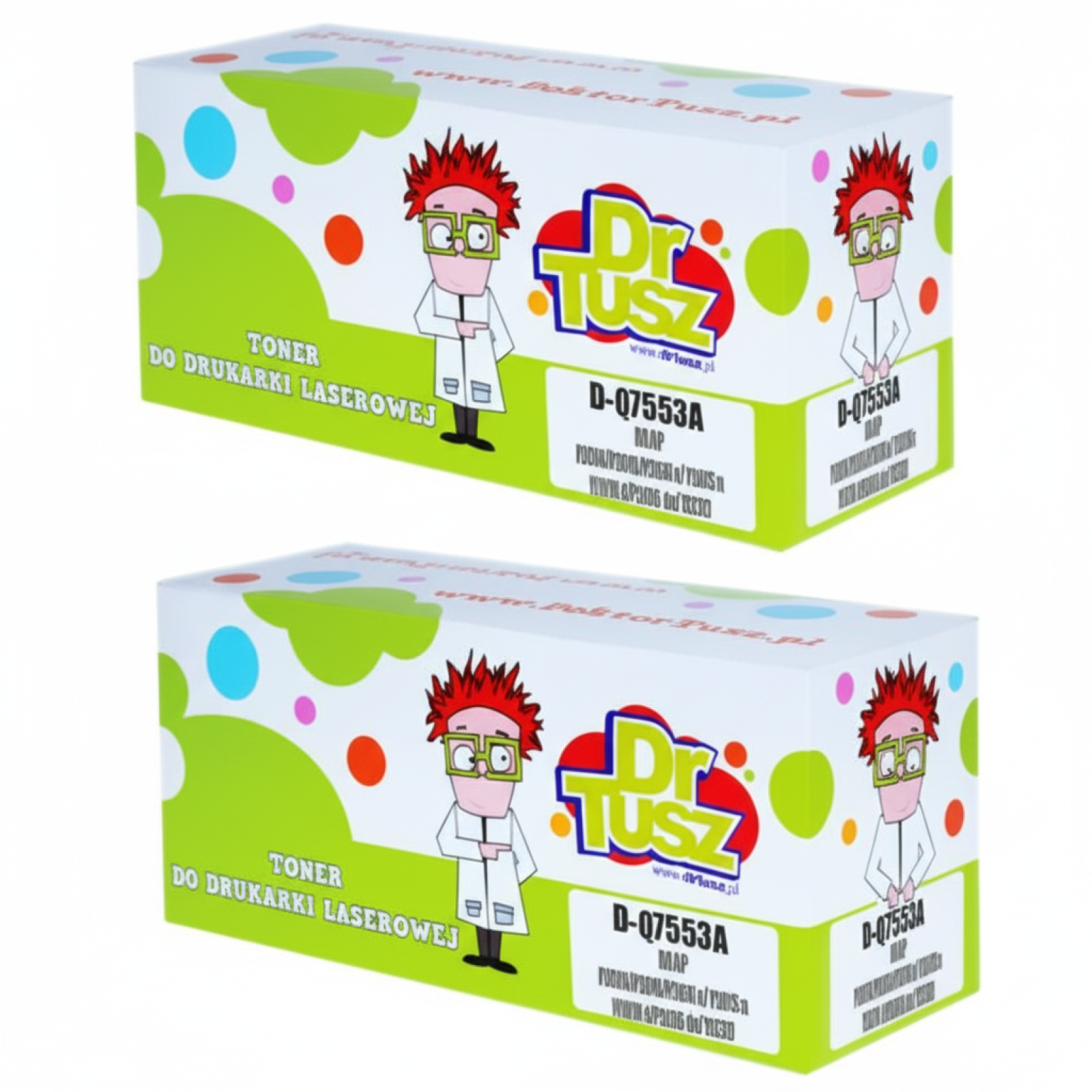 Compatible Toners 53A for HP (Q7553AD) (Black) (2-pack)