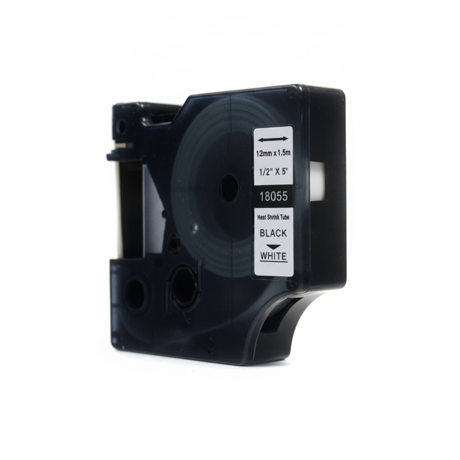 Compatible Heat Shrink Tube 18055 for DYMO (18055) (White) (12 mm, 1,5 m, White)