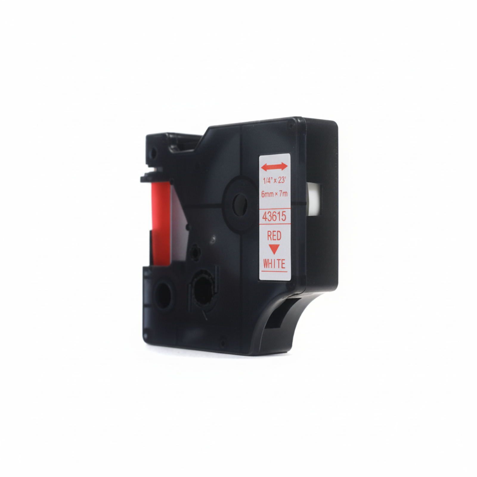 Compatible Ribbon D1-43615 for DYMO (D1-43615) (White) (6 mm, 7 m, White, Red)