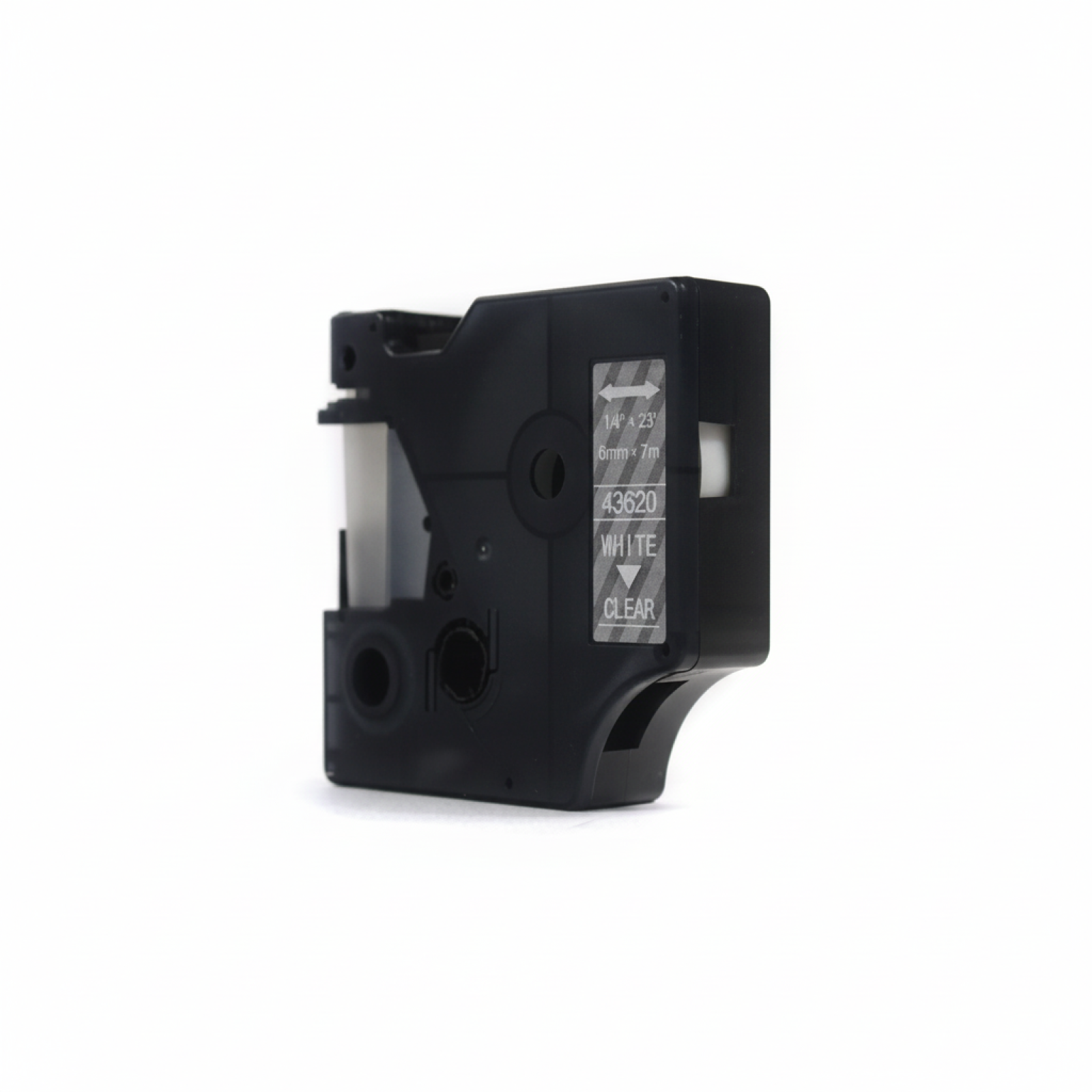 Compatible Ribbon D1-43620 for DYMO (D1-43620) (Transparent) (6 mm, 7 m, Transparent, White)