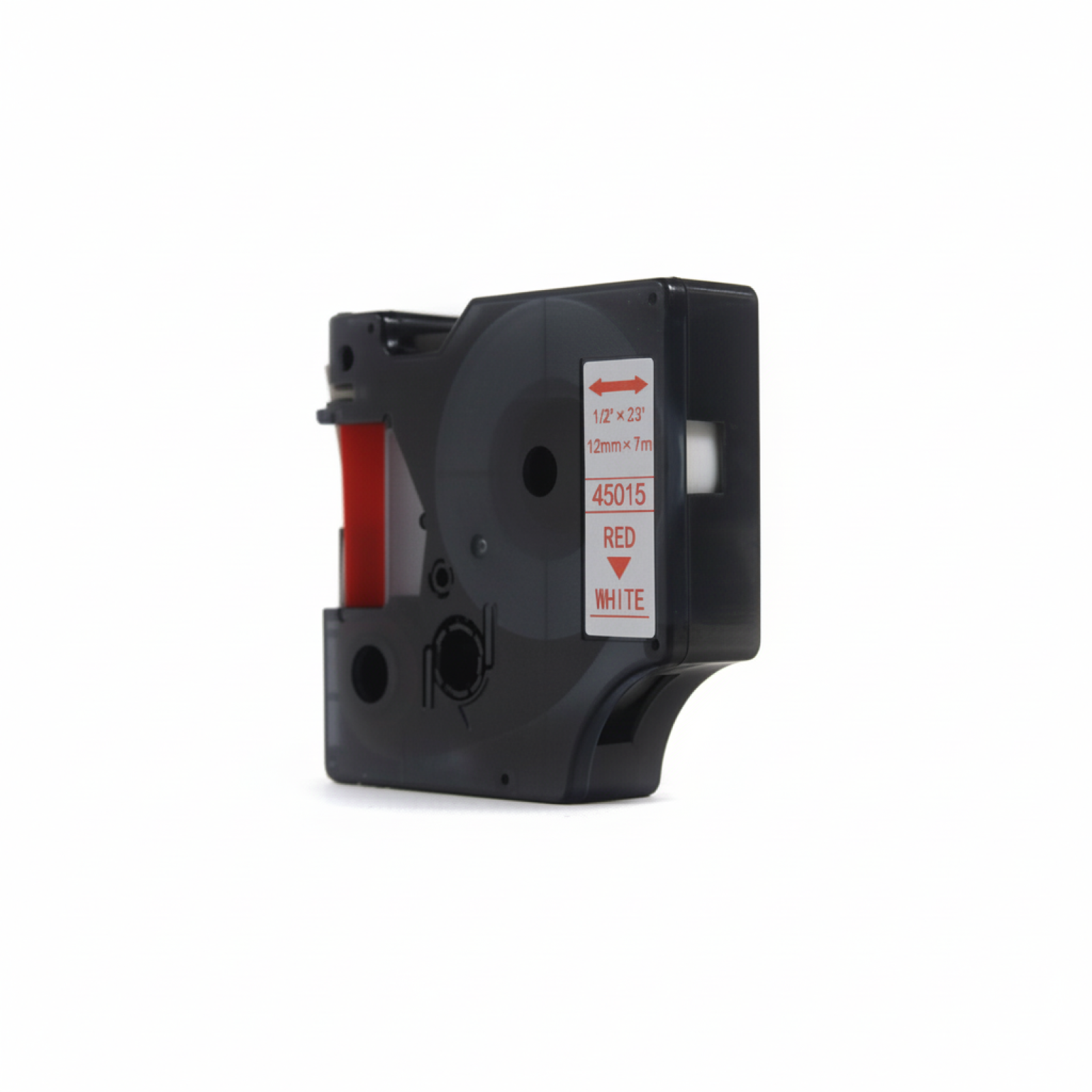 Compatible Ribbon D1-45015 for DYMO (D1-45015) (White) (12 mm, 7 m, White, Red)