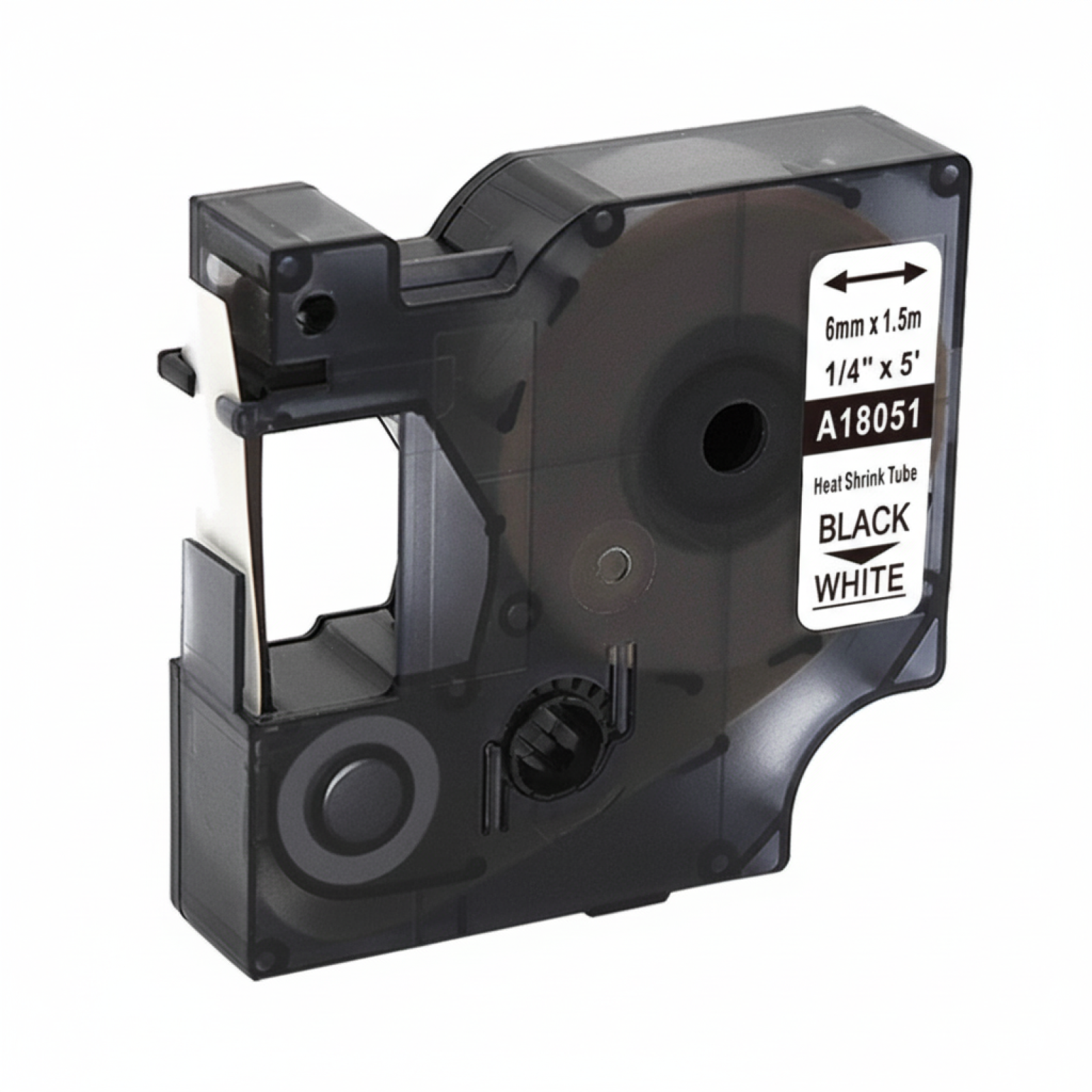 Compatible Heat Shrink Tube 18051 for DYMO (18051) (White) (6 mm, 1,5 m)