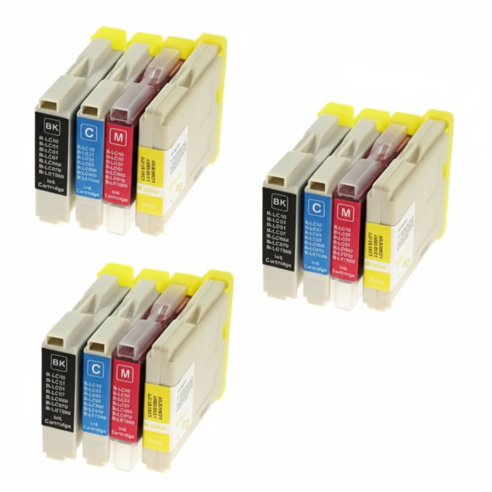 3x Compatible Ink Cartridges LC-1000 CMYK for Brother (LC1000VALBP) (multi pack)
