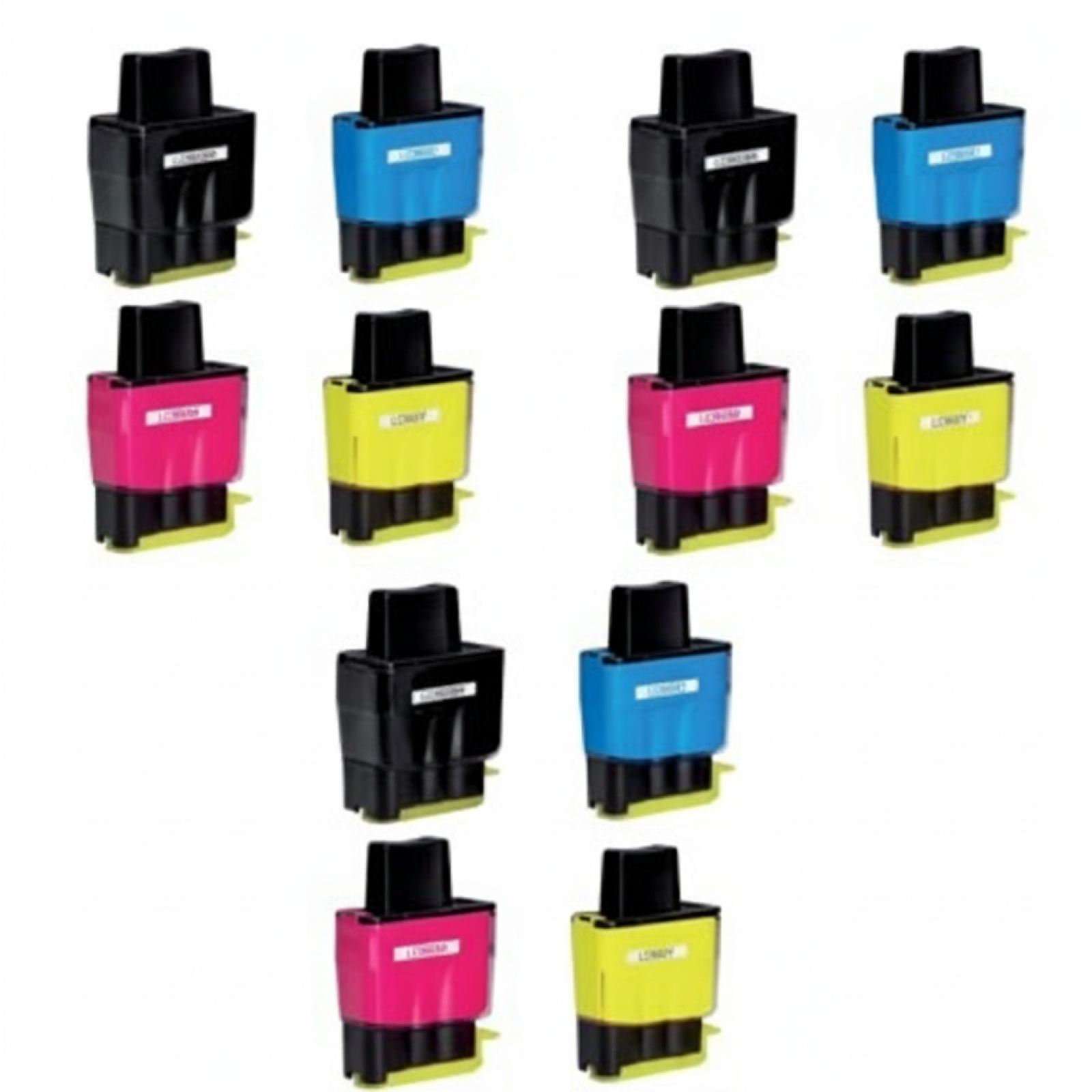 3x Compatible Ink Cartridges LC-900 CMYK for Brother (LC900VALBP) (multi pack)
