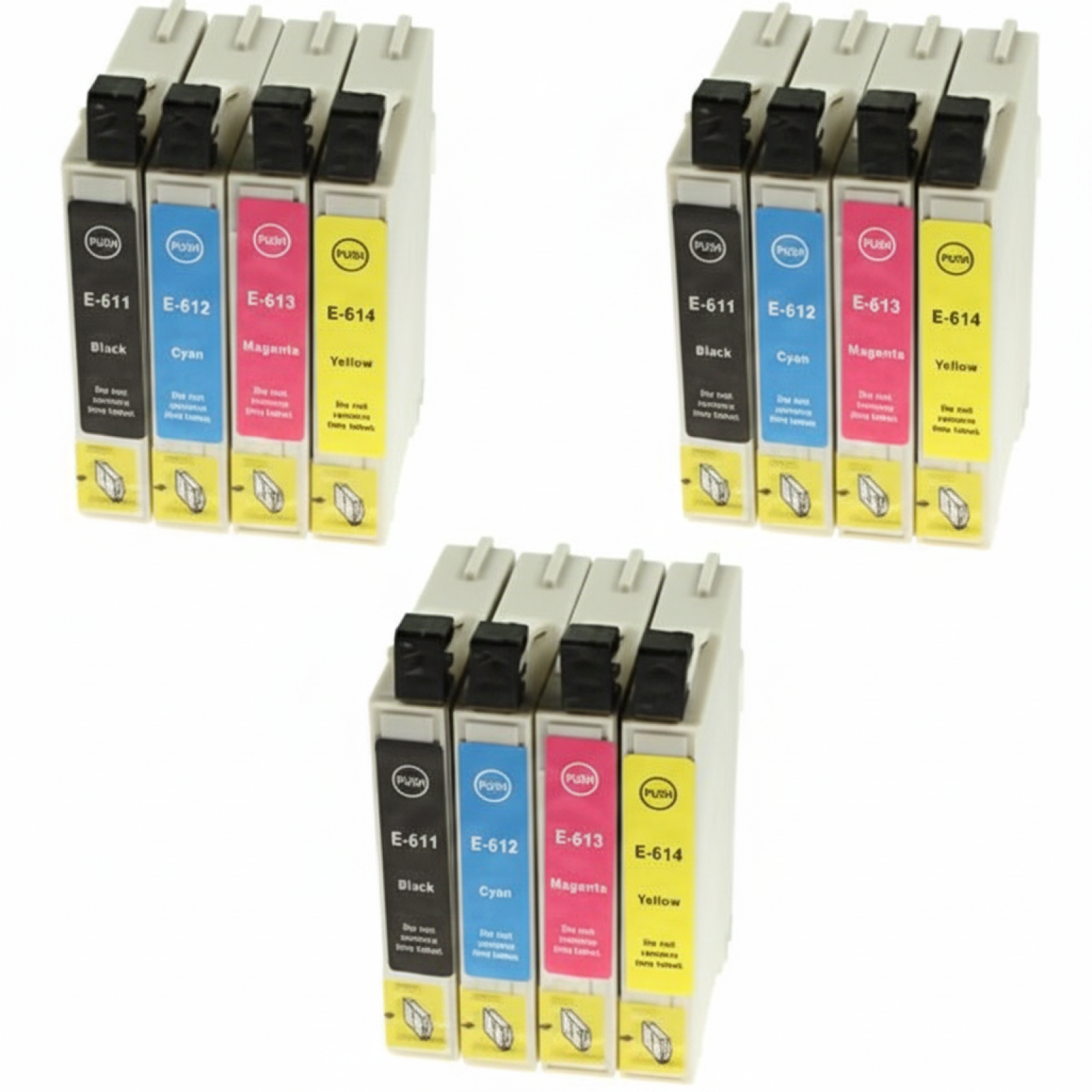 3x Compatible Ink Cartridges T0615 for Epson (C13T06154010) (multi pack)