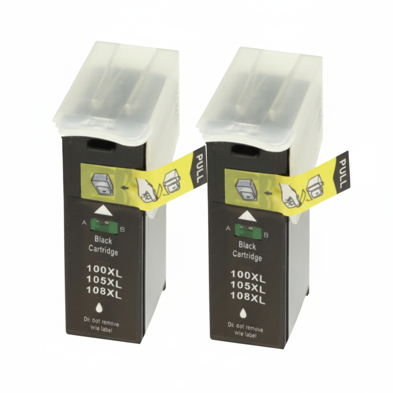 Compatible Ink Cartridges 100XL BK for Lexmark (14N0848) (Black) (2-pack)