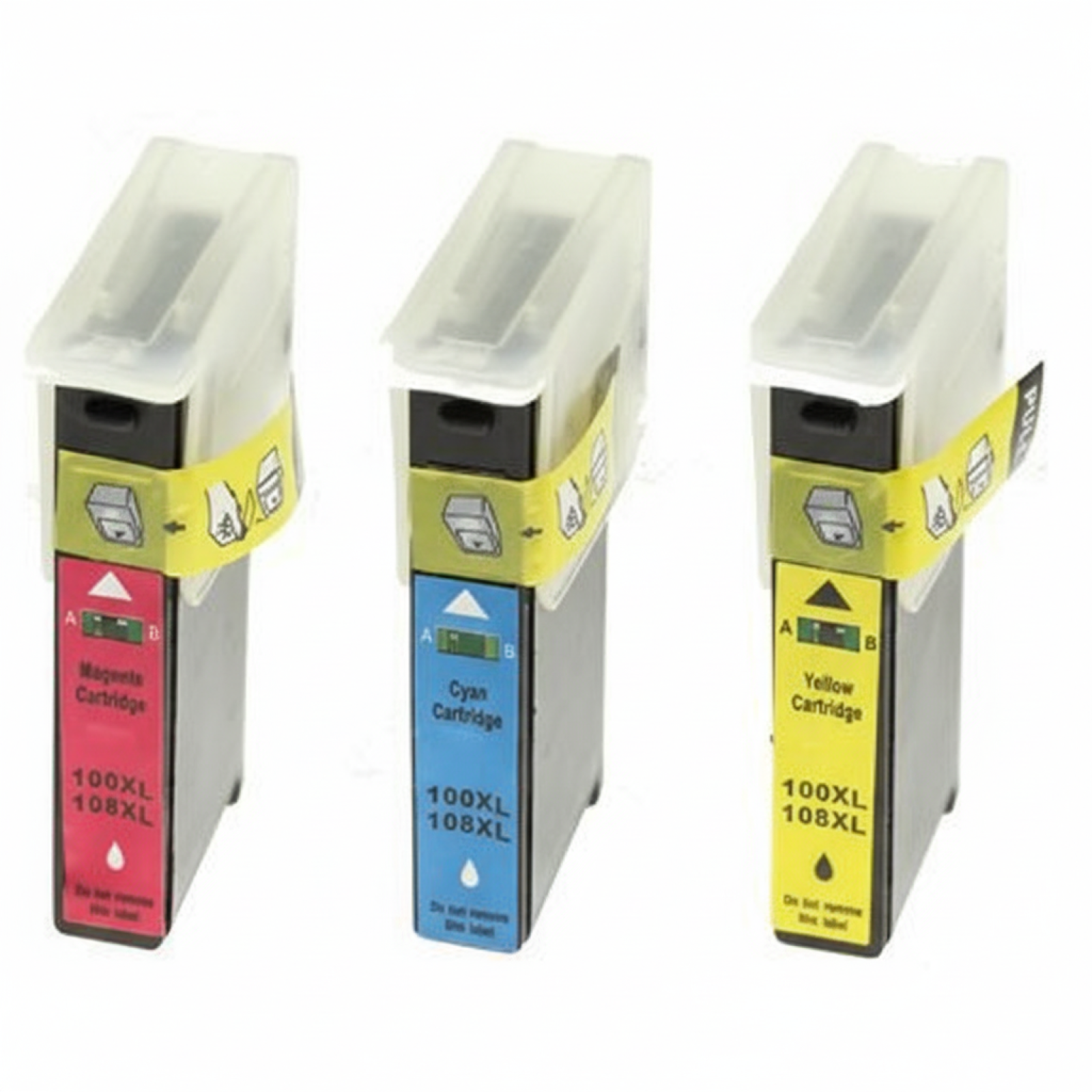 Compatible Ink Cartridges 100XL CMY for Lexmark (14N0850) (3-pack)