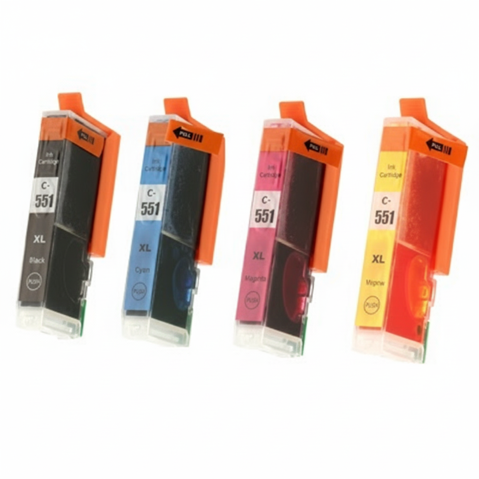 Compatible Ink Cartridges CLI-551 CMYK for Canon (6509B008, 6509B009) (4xpack)