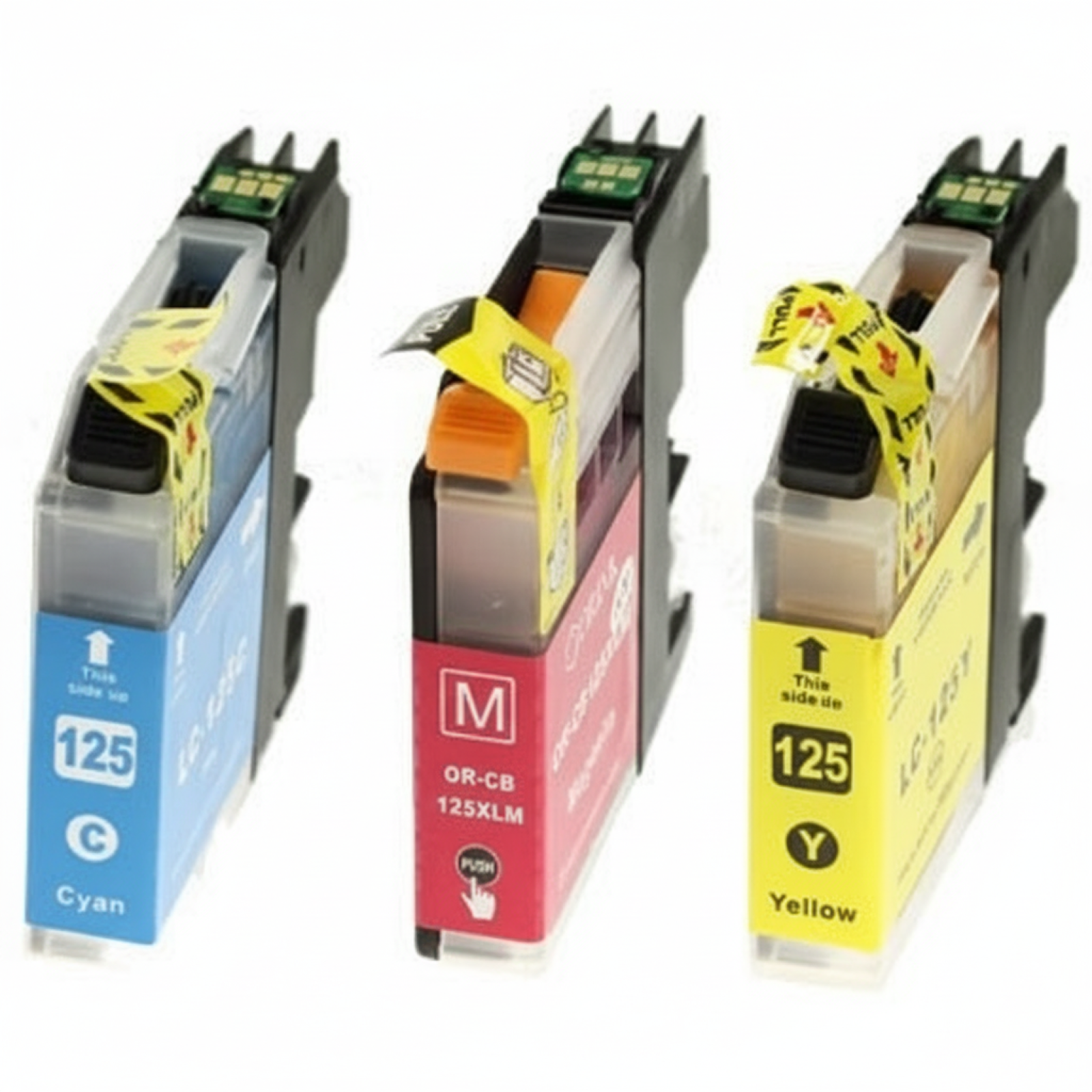 Compatible Ink Cartridges LC-125 XL CMY for Brother (LC125XLRBWBP) (3-pack)