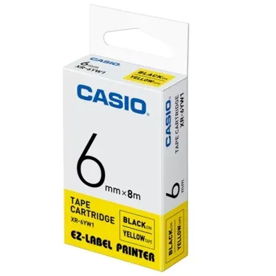 Original OEM Ink Ribbon Casio XR-6YW1 (XR6YW1) (Yellow) (6 mm, 8 m)