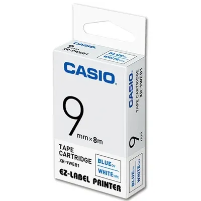 Original OEM Ink Ribbon Casio XR-9WEB1 (XR9WEB1) (White) (9 mm, 8 m)